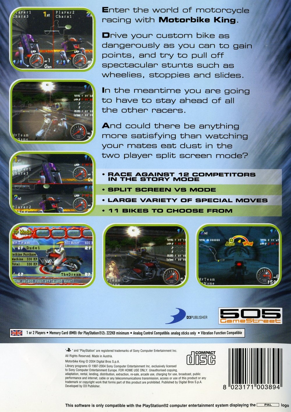 Motorbike King PS2 cover