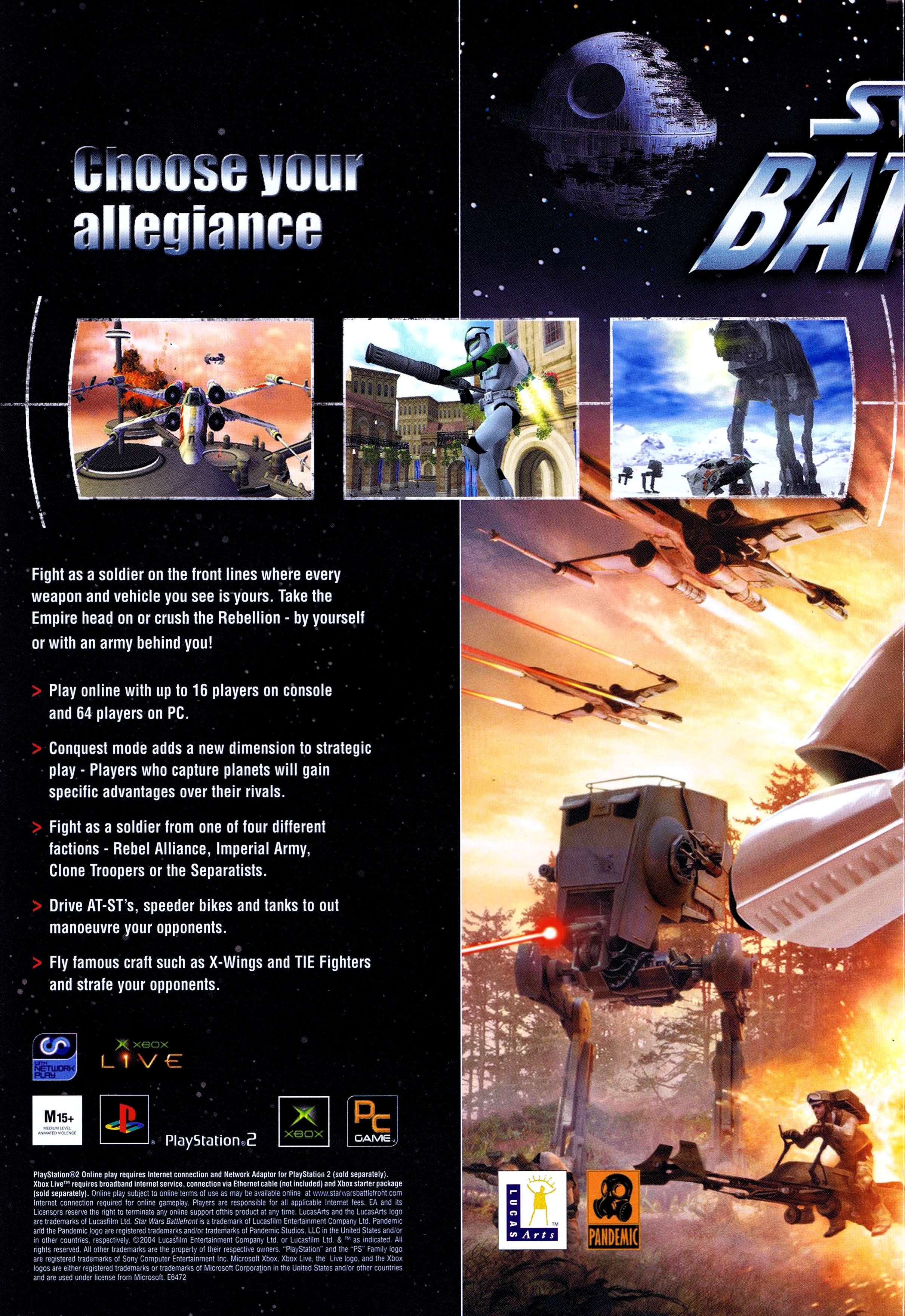 Star Wars - Battlefront PS2 cover