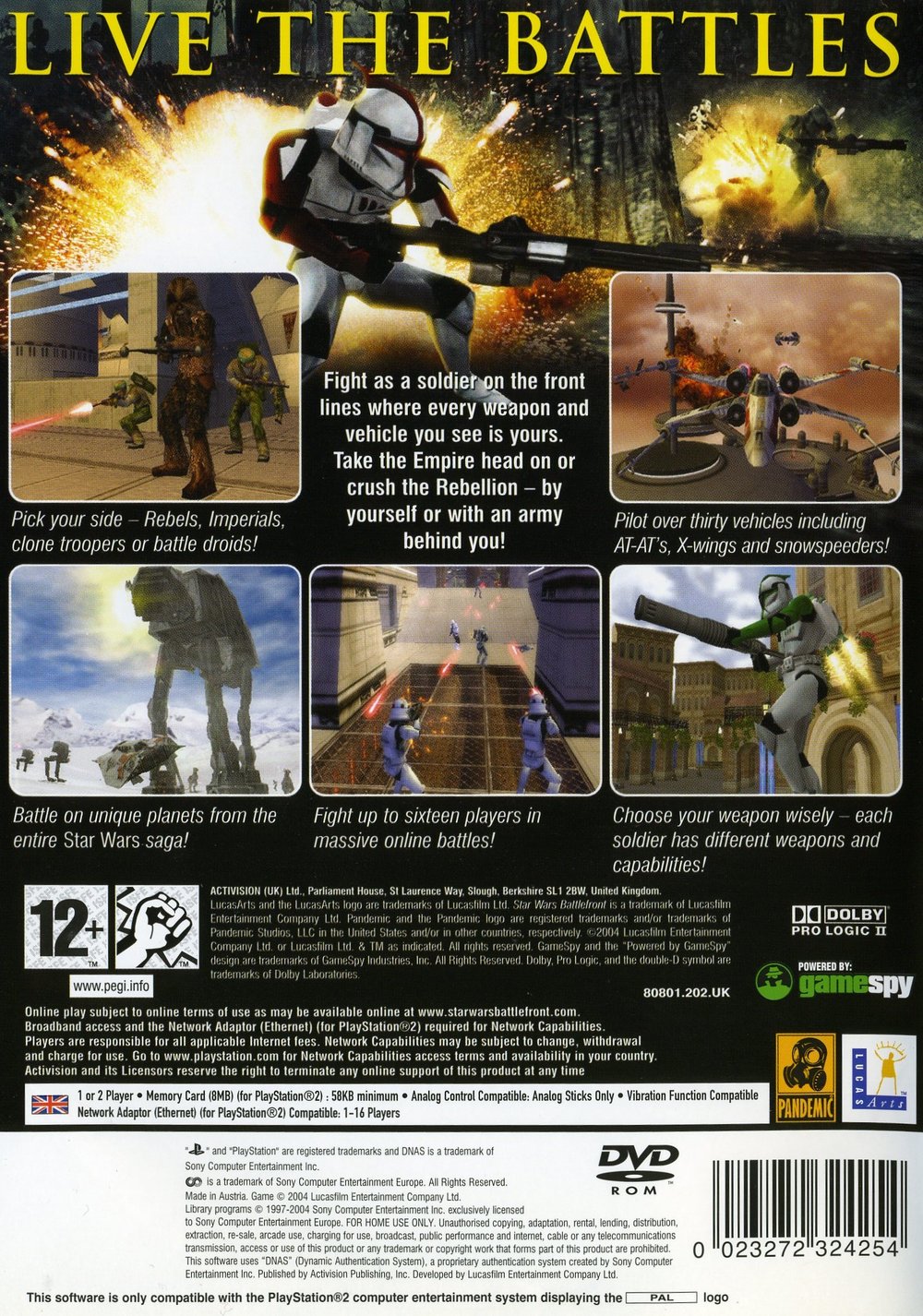 Star Wars - Battlefront PS2 cover