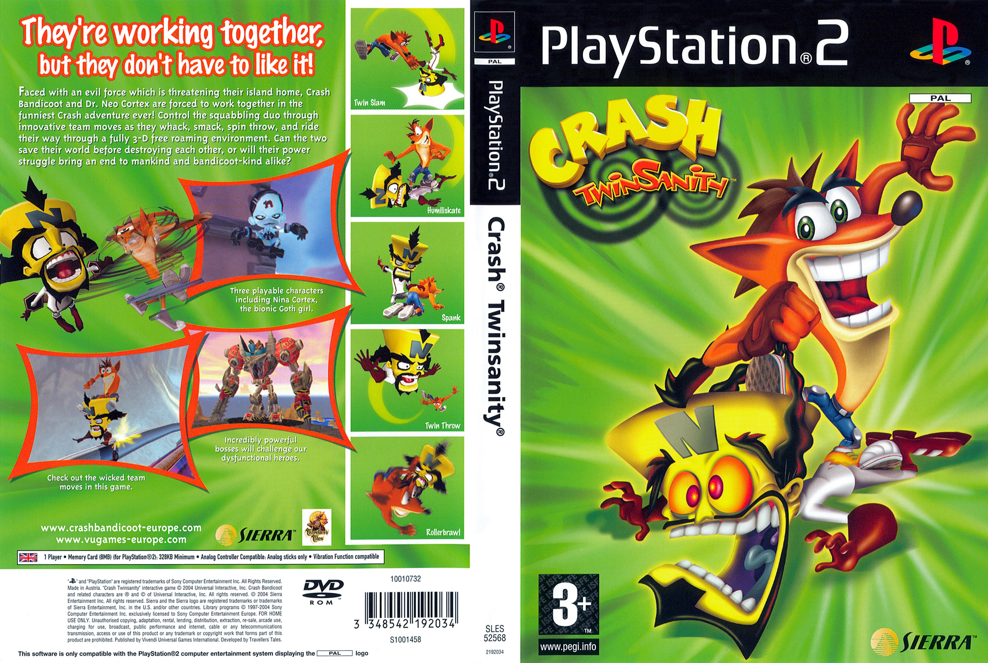 Crash Twinsanity PSX cover