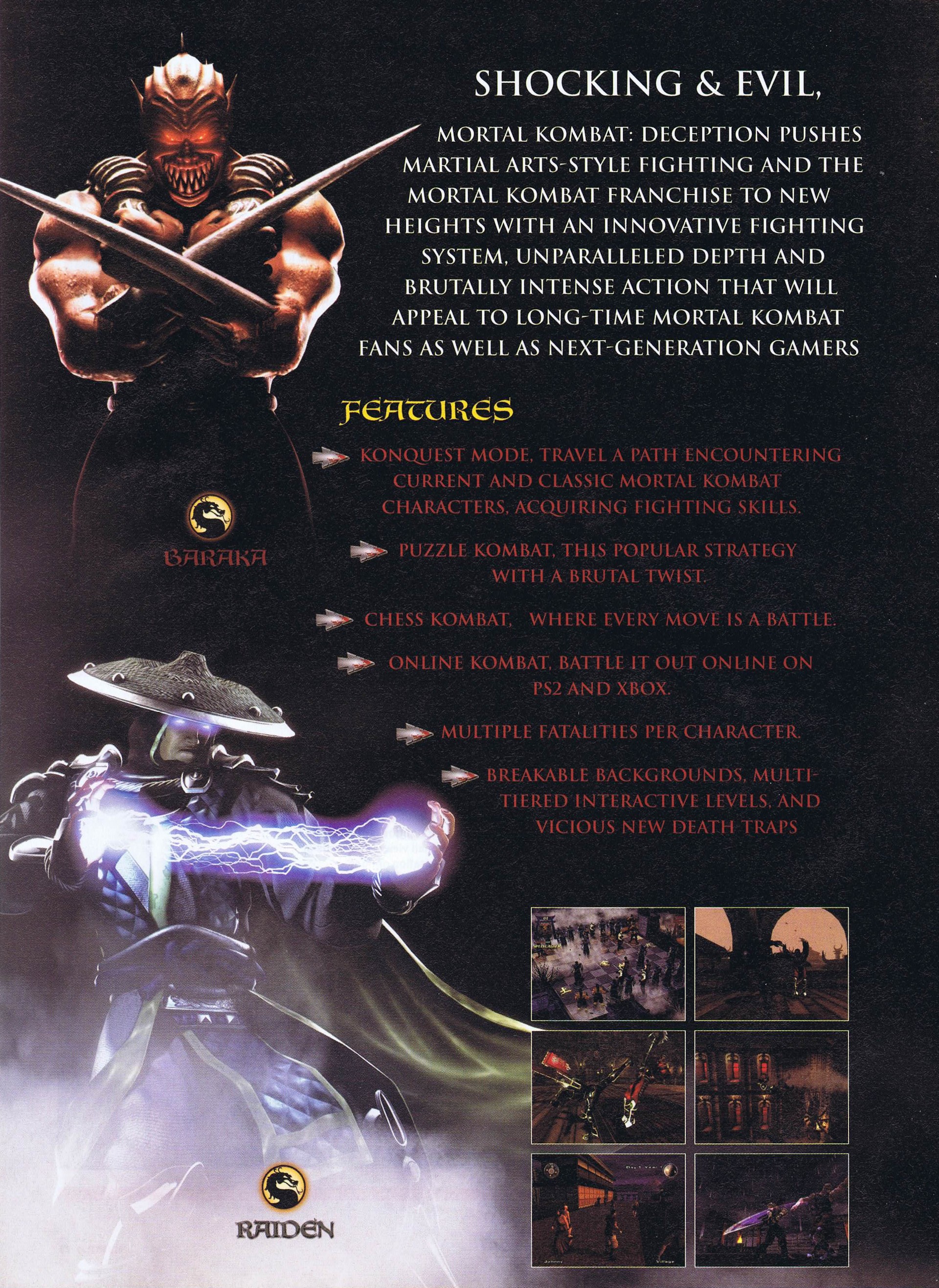 Mortal Kombat - Deception PS2 cover