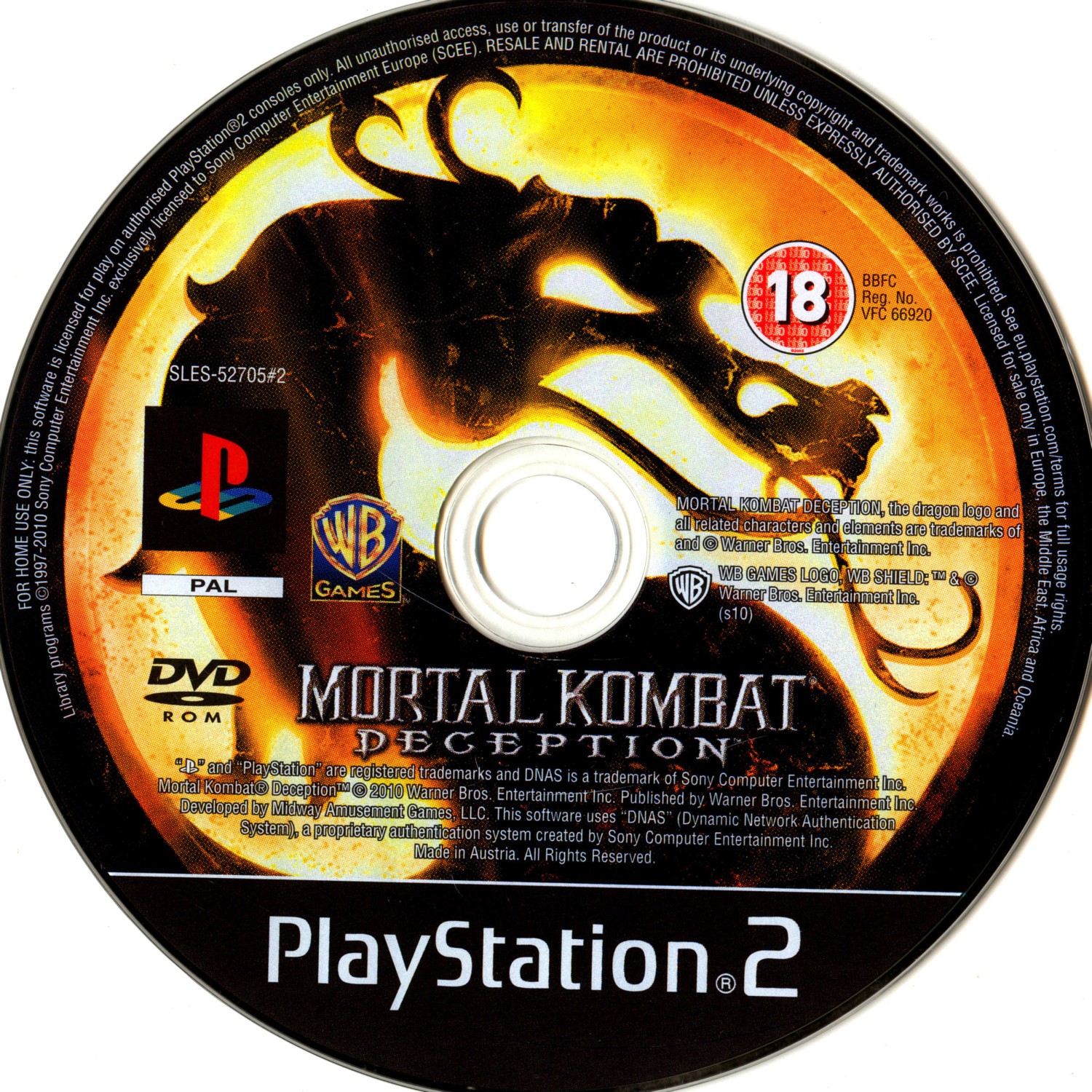 Mortal Kombat - Deception PS2 cover
