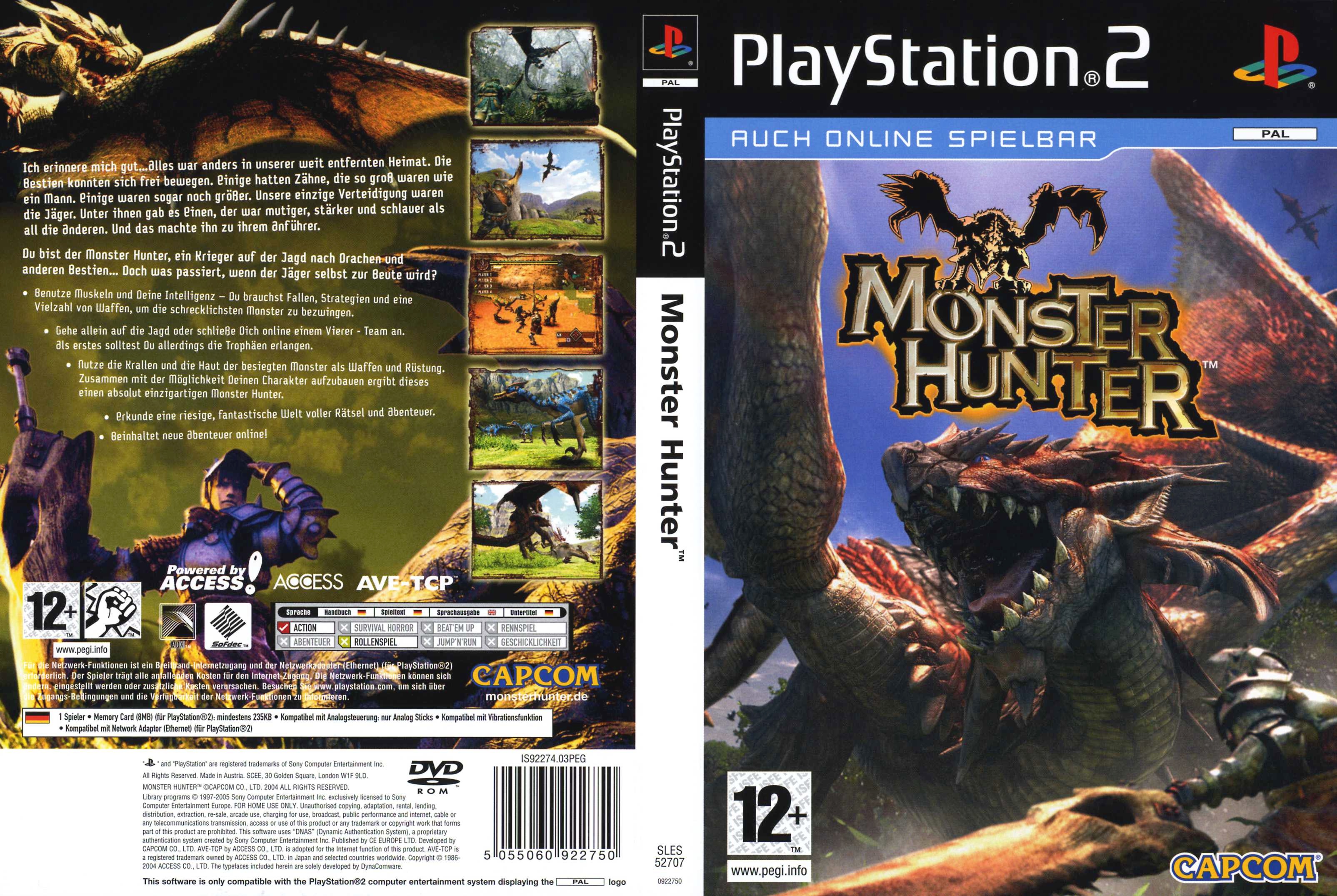 Monster Hunter PS2 cover