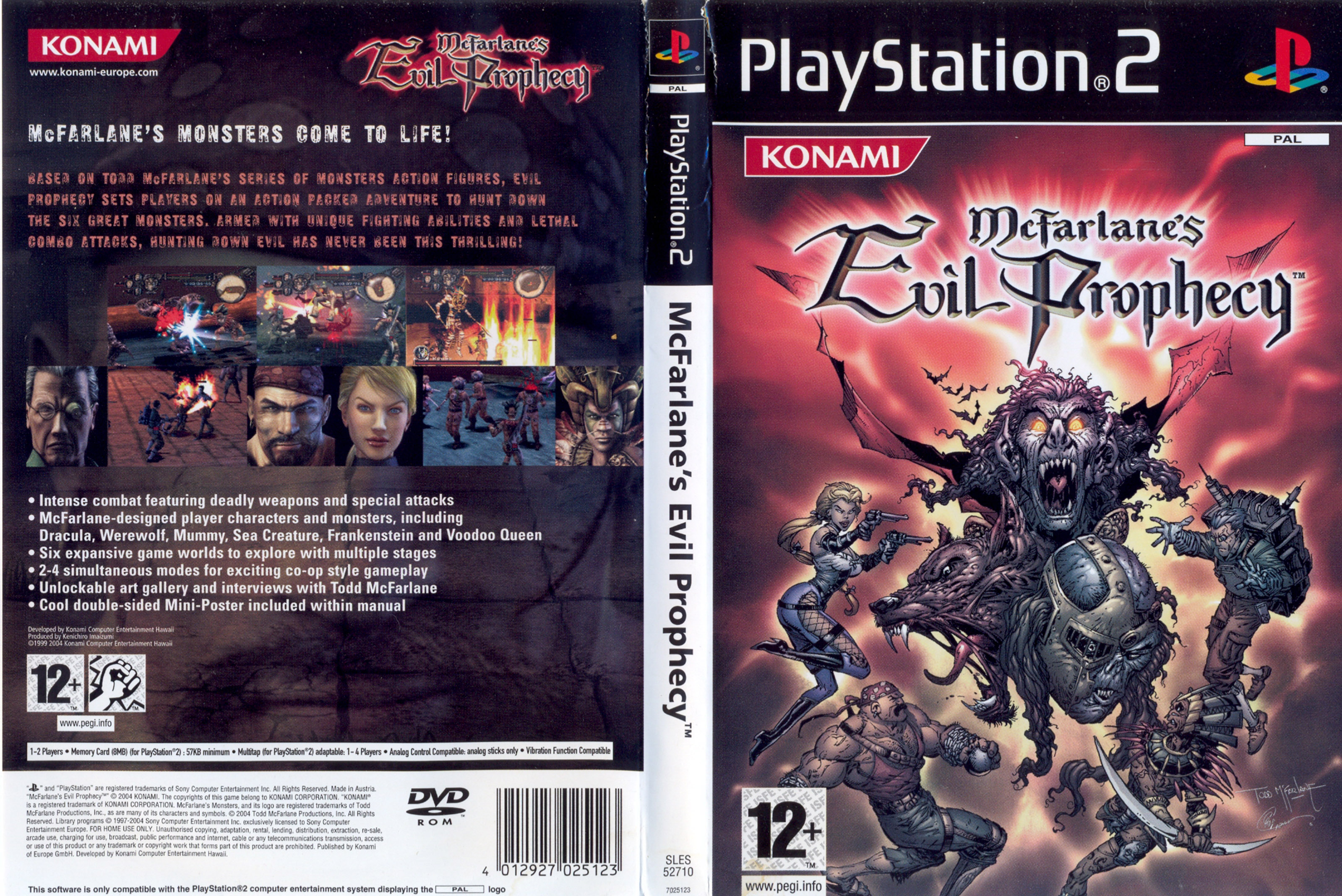 McFarlane's Evil prophecy PS2 cover