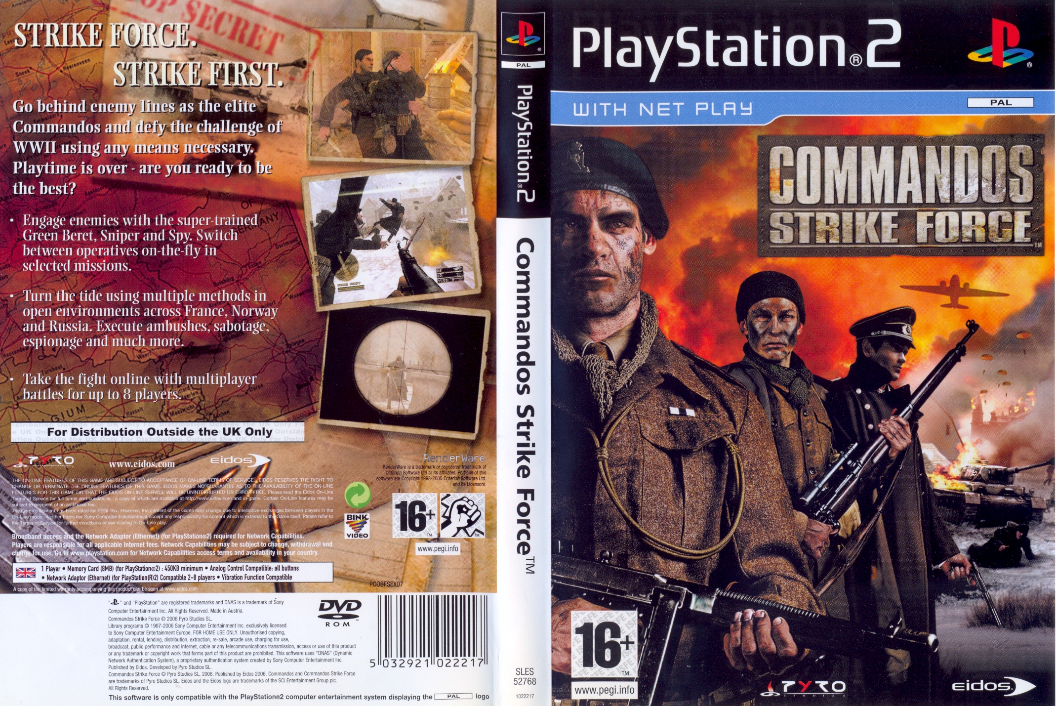 Commandos - Strike Force PSX cover