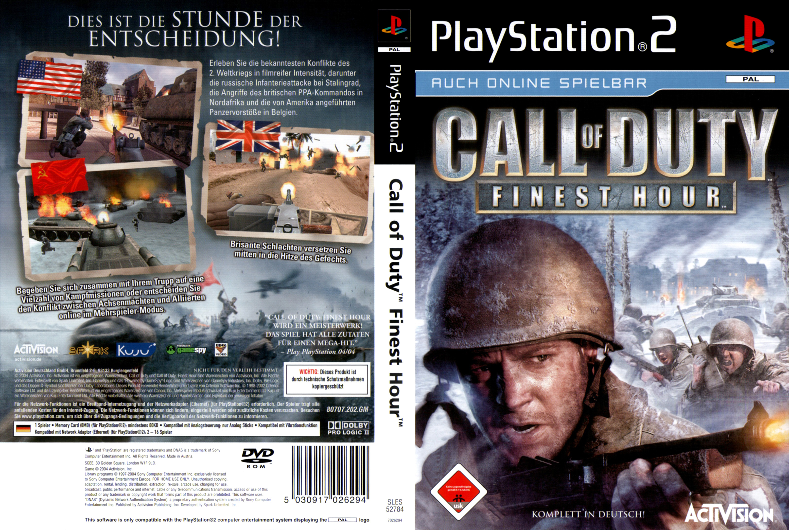 Call of Duty - Finest Hour PS2 cover