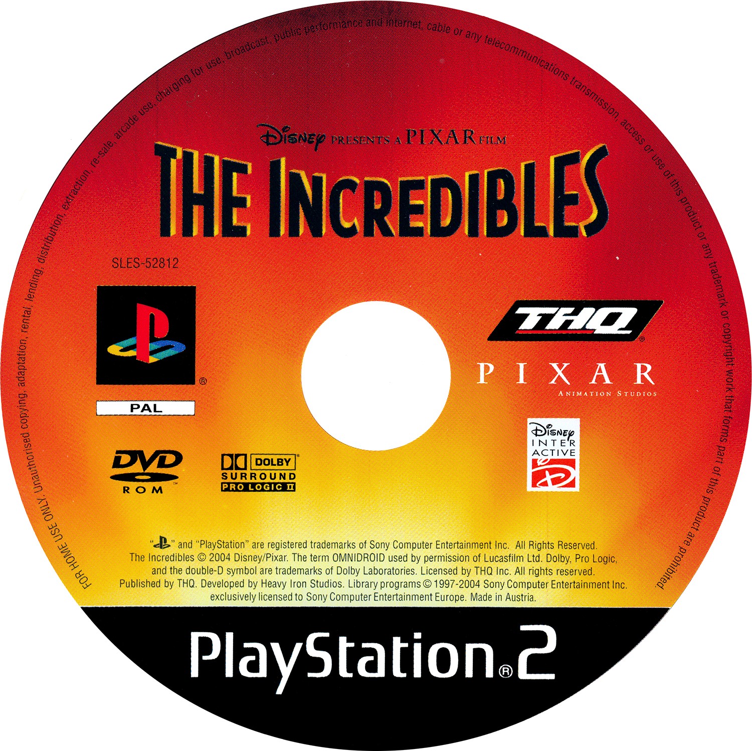 Disney's Pixar - The Incredibles PSX cover