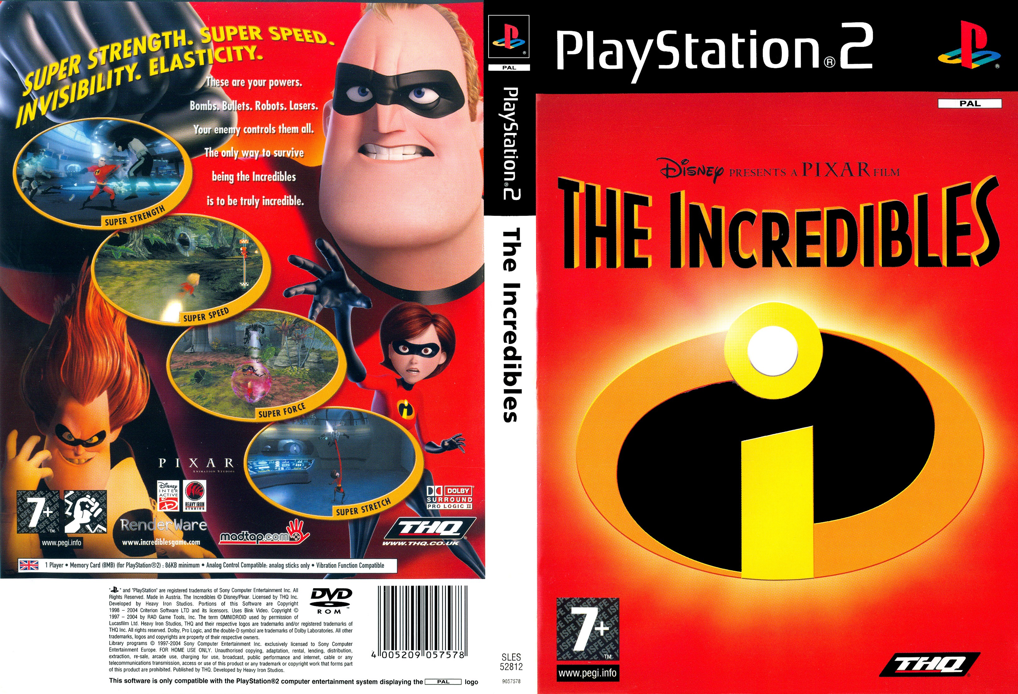 Disney's Pixar - The Incredibles PSX cover