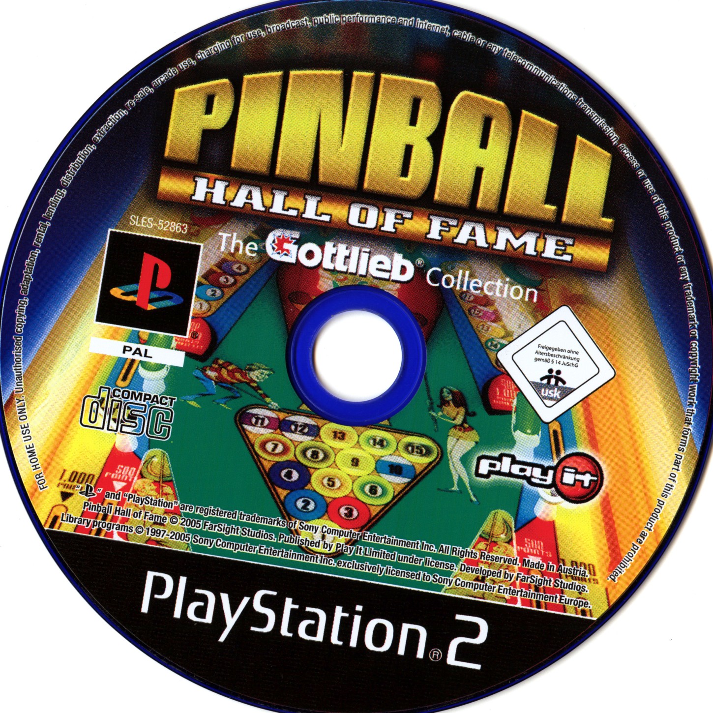 Pinball Hall of Fame - The Gottlieb Collection PSX cover