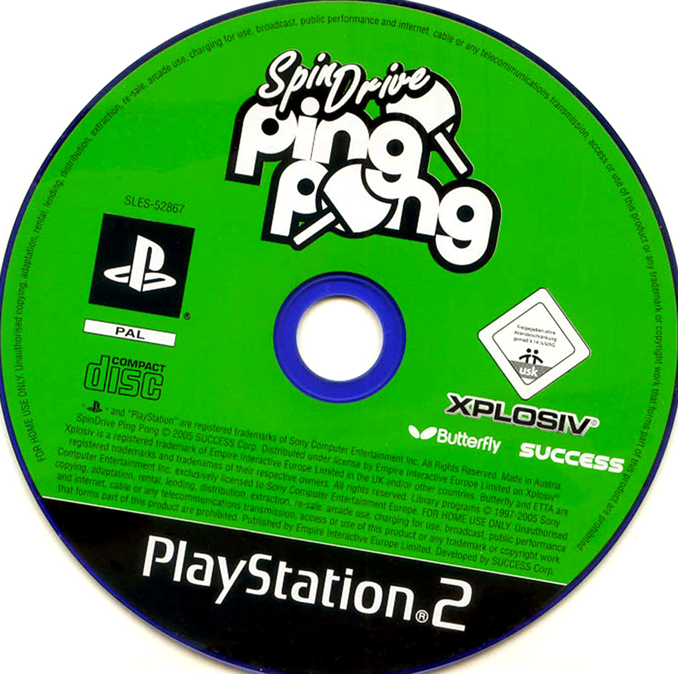 Spindrive Ping Pong PS2 cover