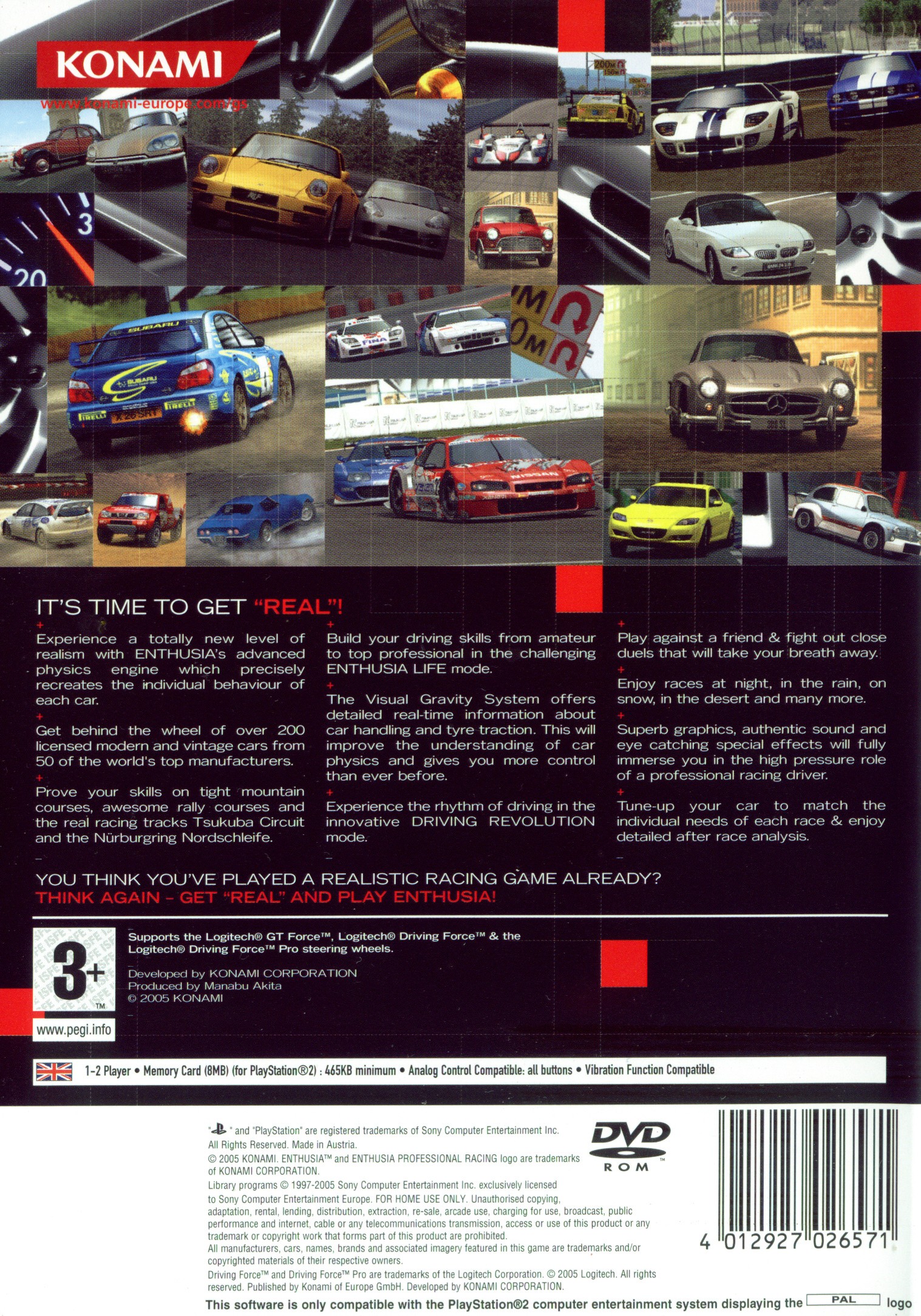 Enthusia Professional Racing PSX cover