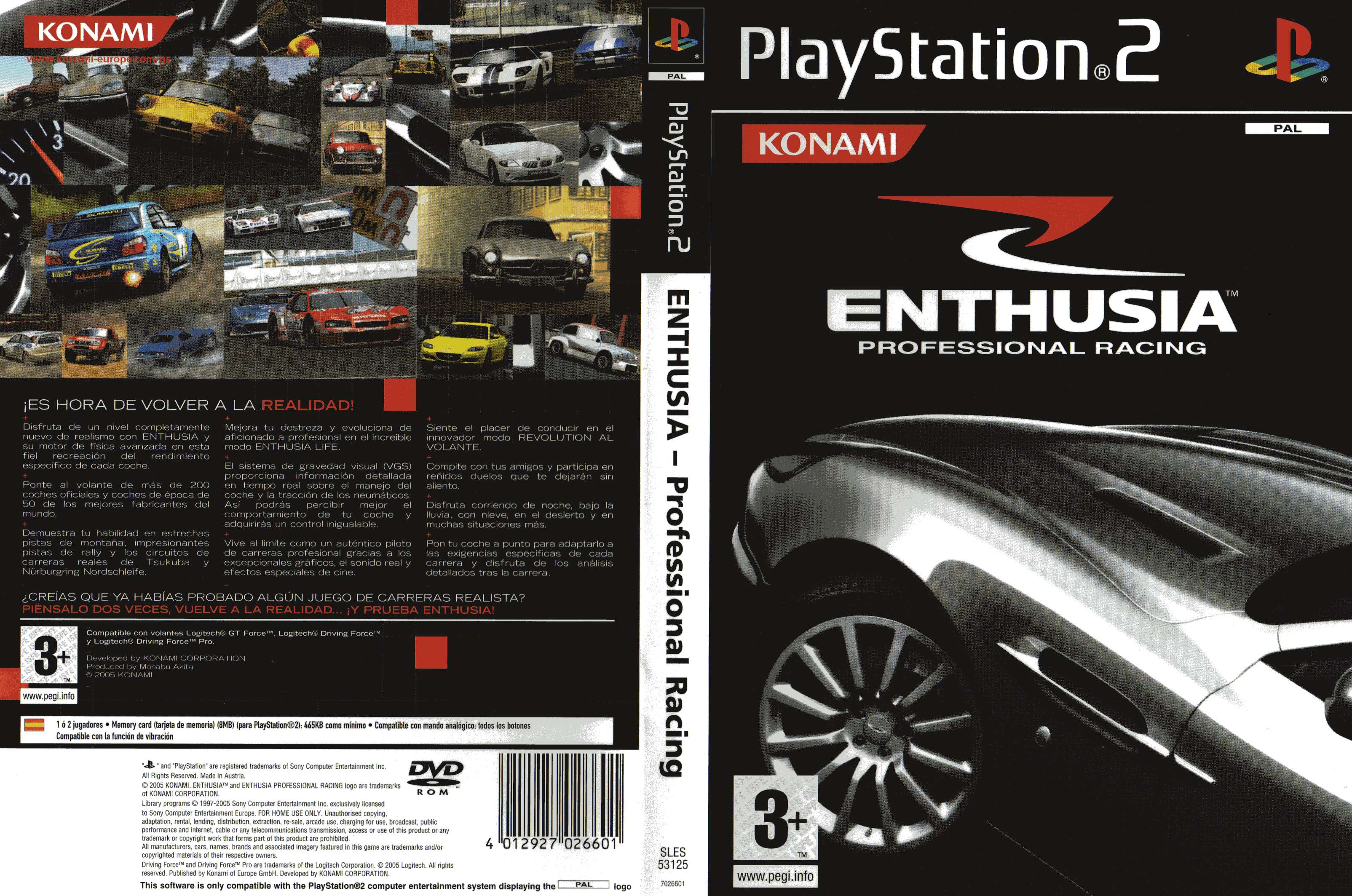 Enthusia Professional Racing PSX cover
