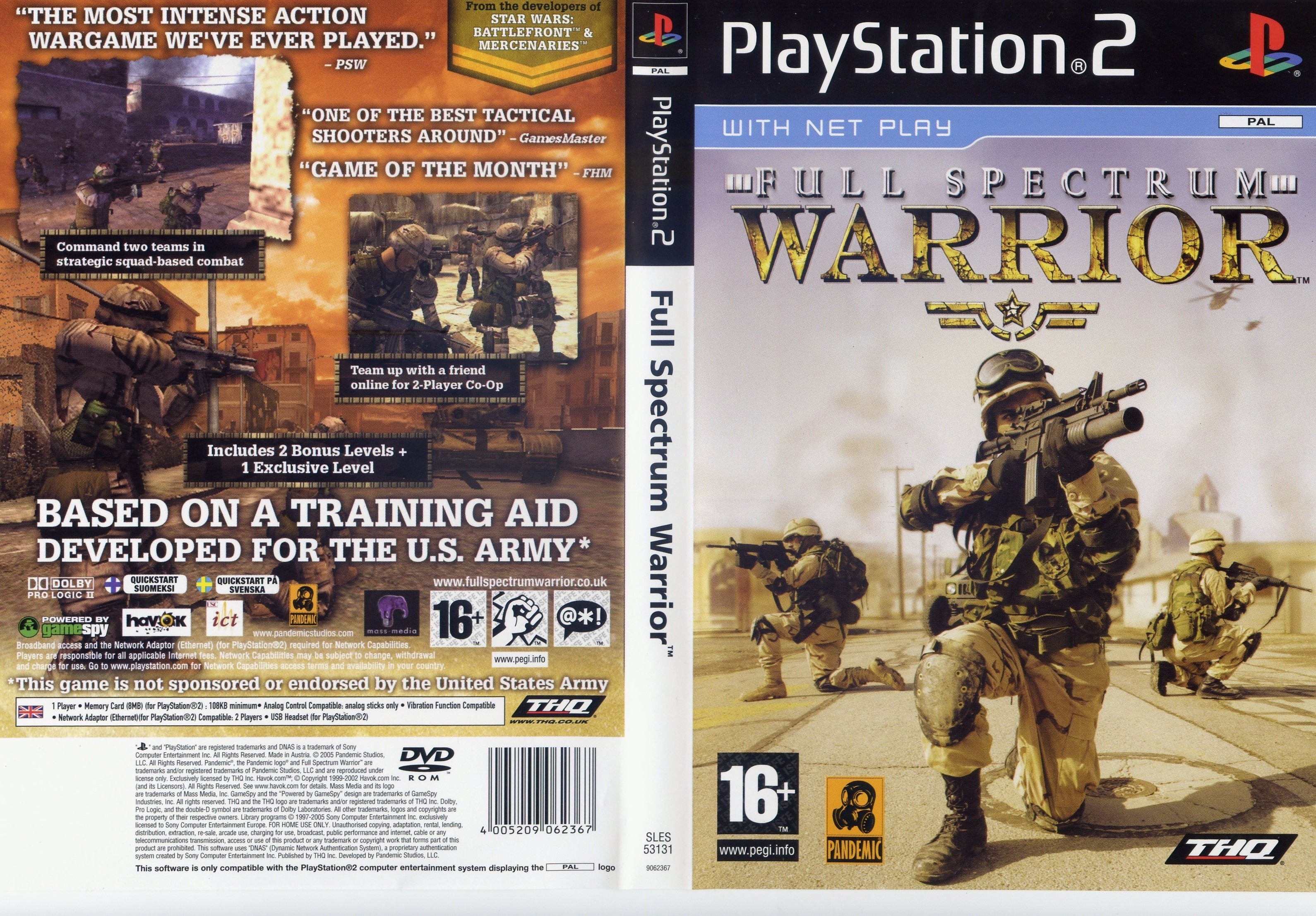 Full Spectrum Warrior PSX cover
