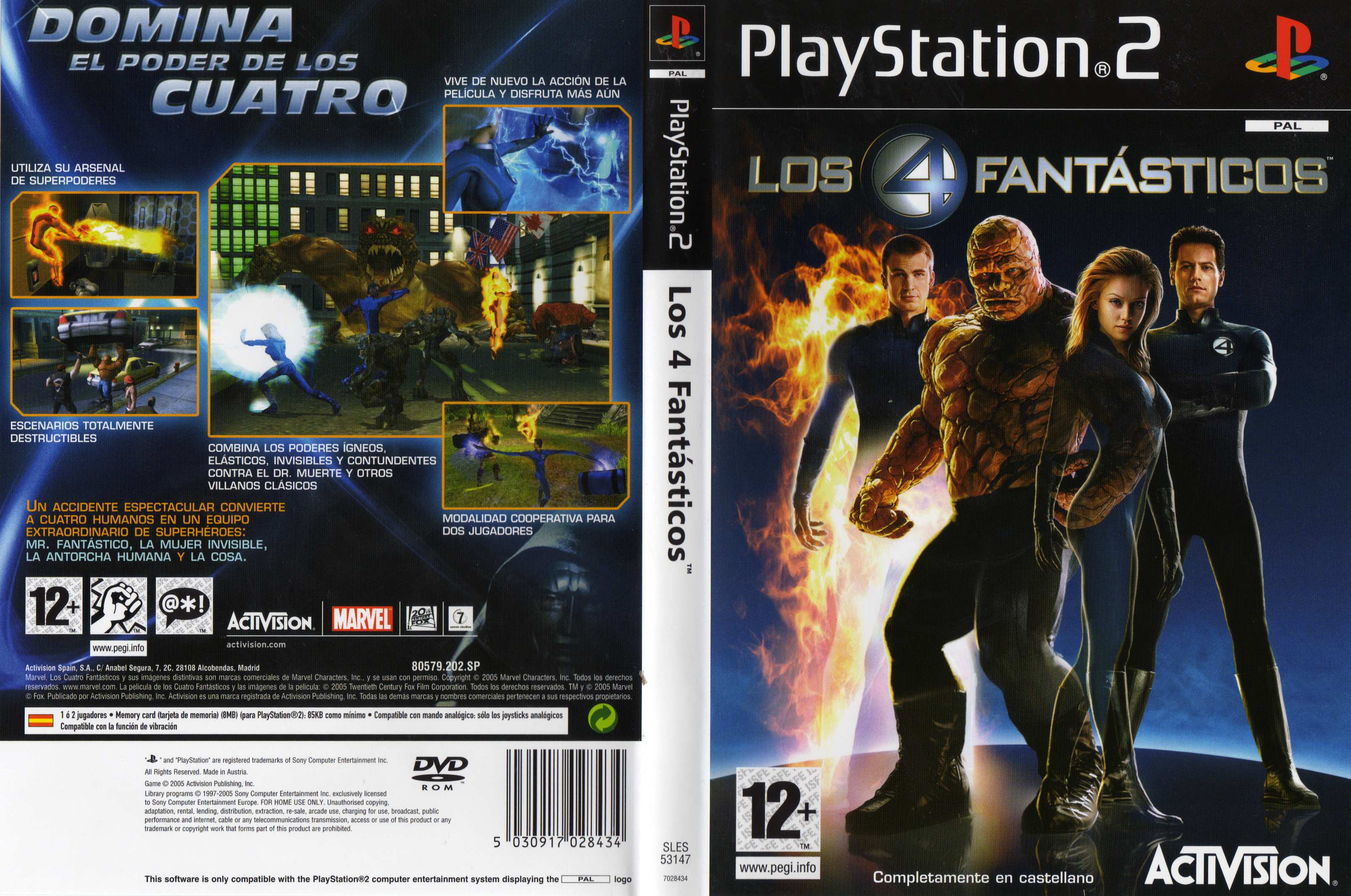 Fantastic 4 - Los 4 Fantasticos PSX cover