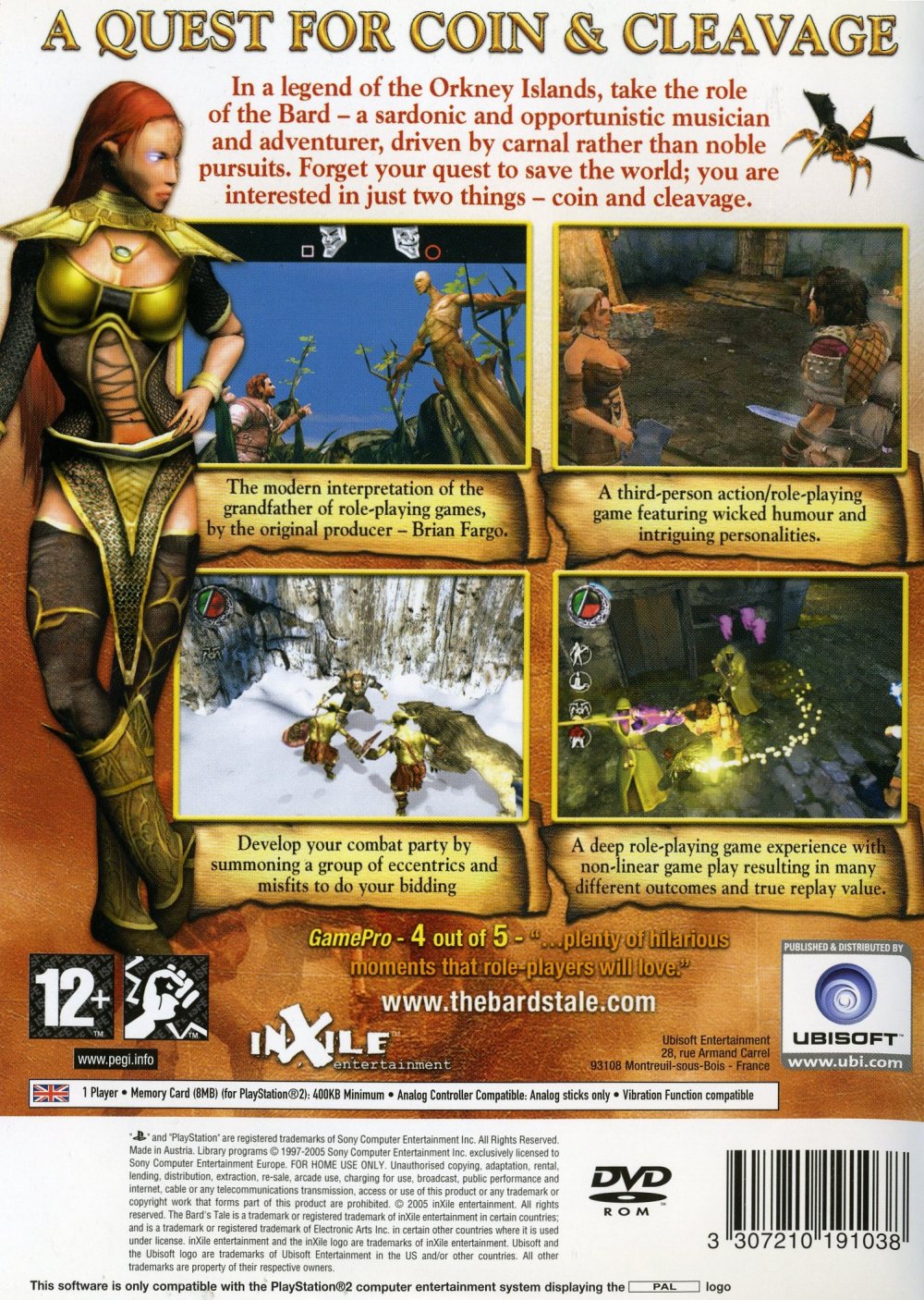 The Bard's Tale PS2 cover