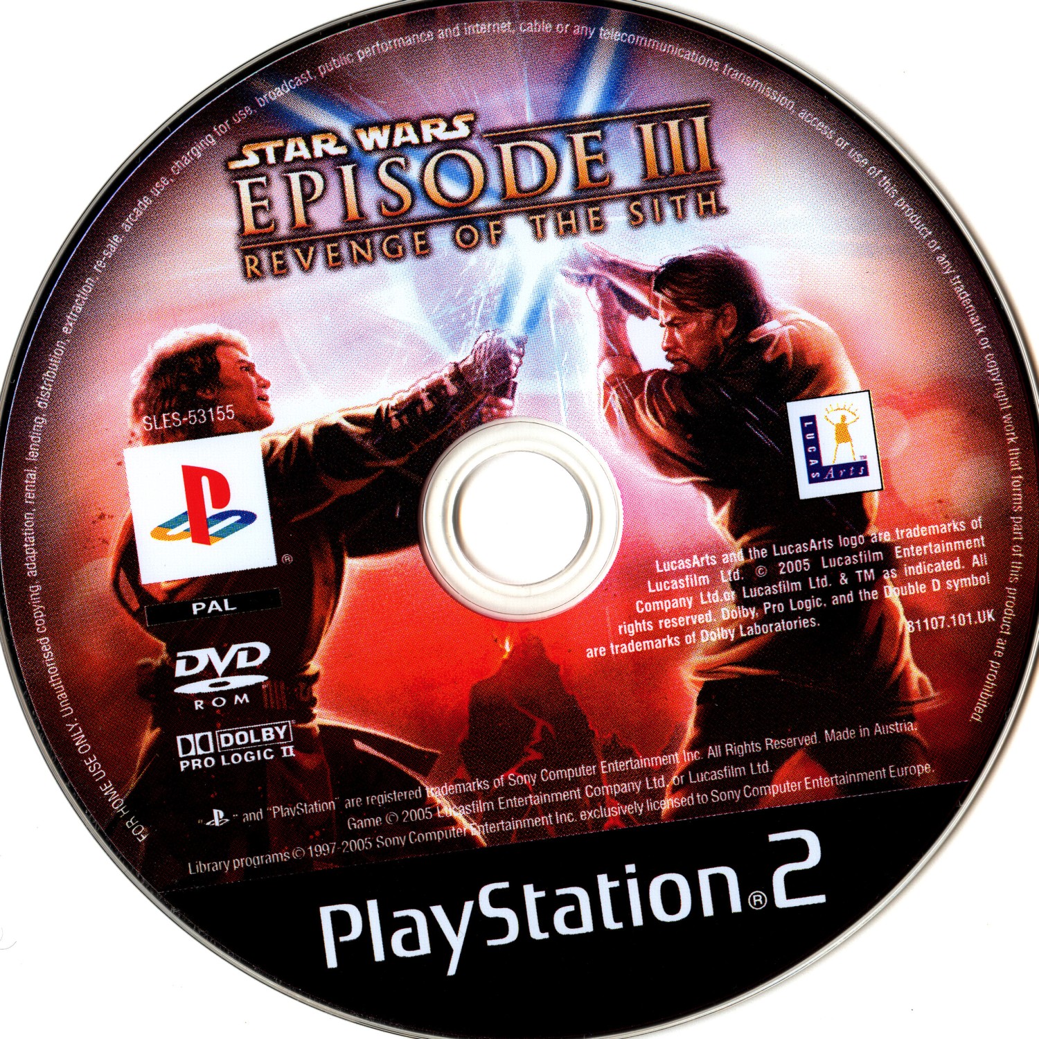 Star Wars - Episode III - Revenge of the Sith PS2 cover