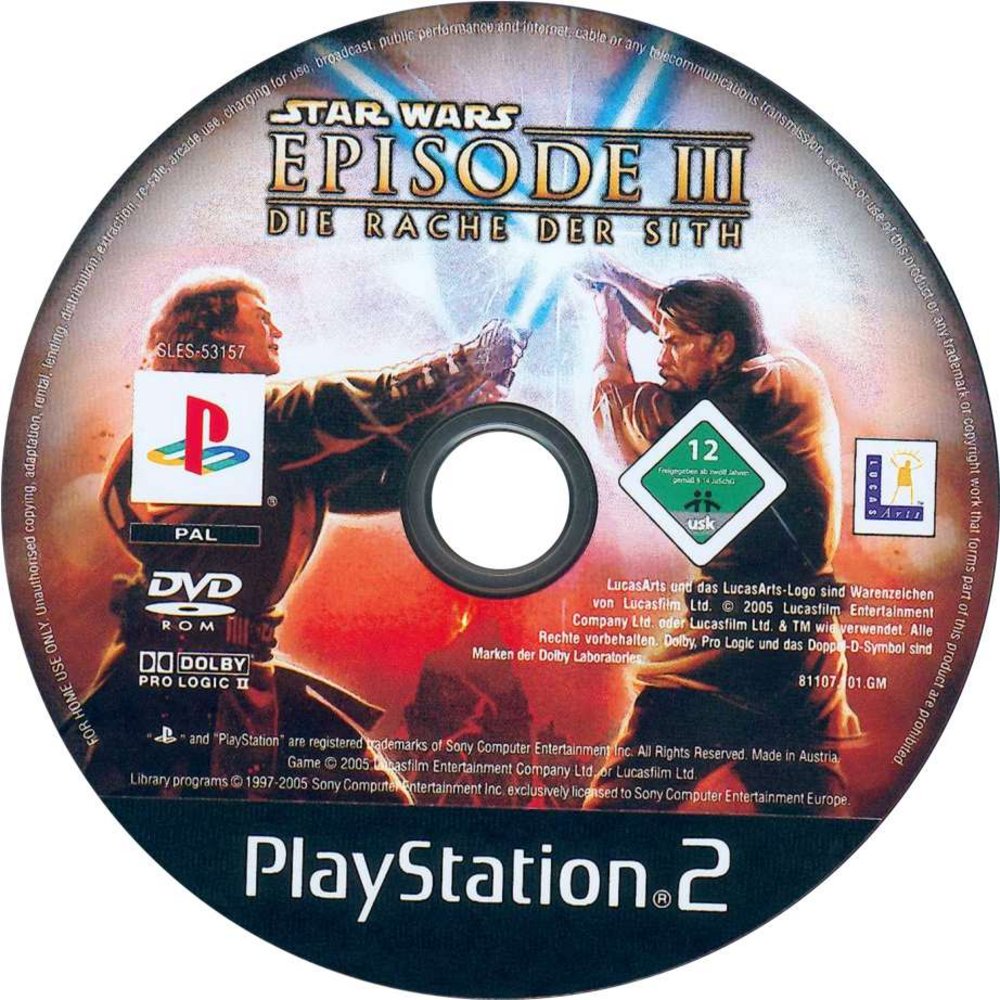 Star Wars - Episode III - Die Rache der Sith PS2 cover