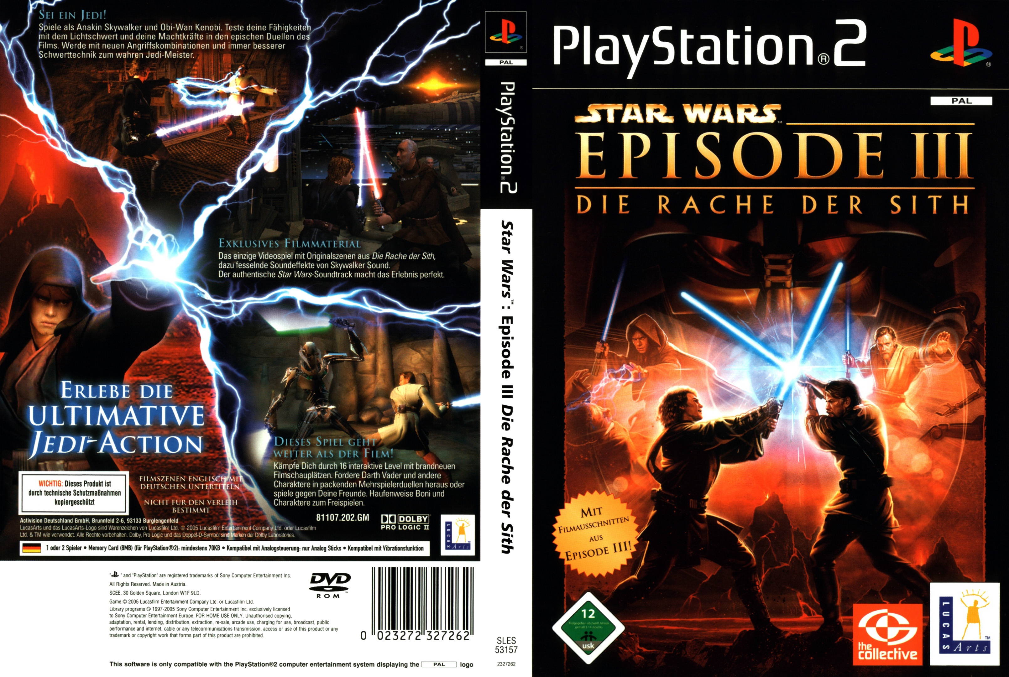 Star Wars - Episode III - Die Rache der Sith PS2 cover