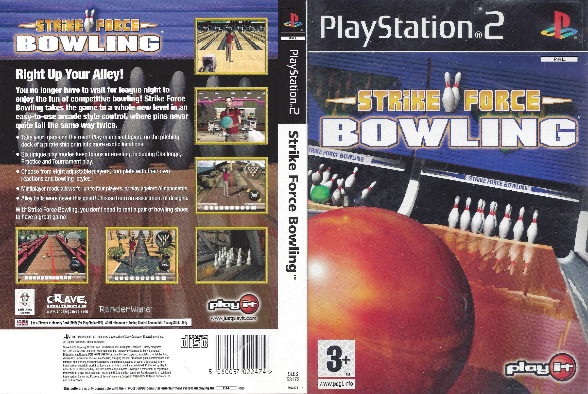 Strike Force Bowling PS2 cover