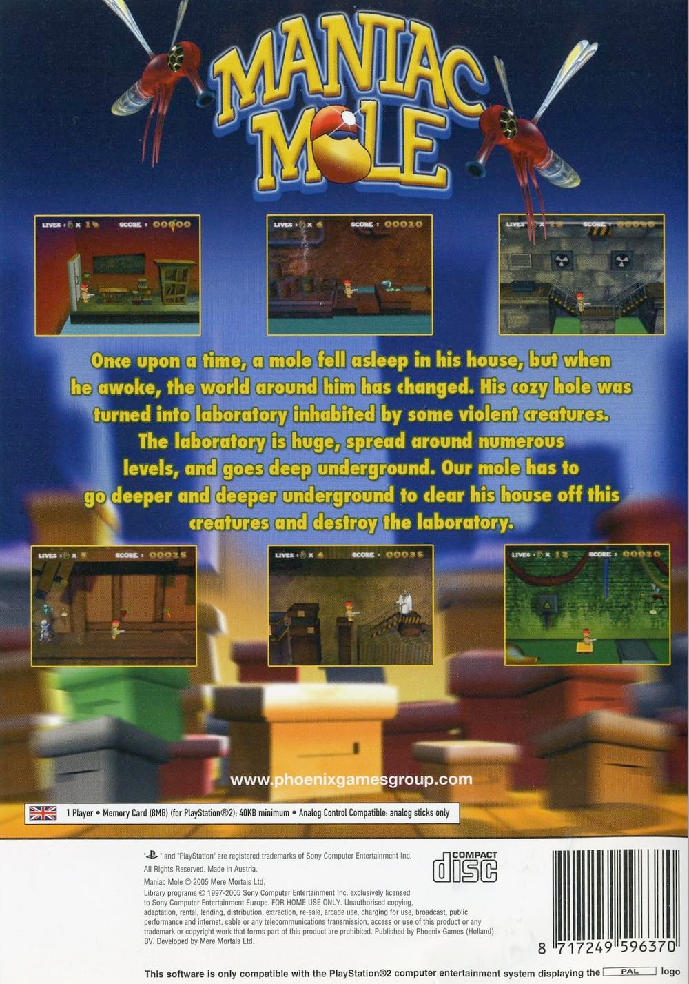Maniac Mole PS2 cover