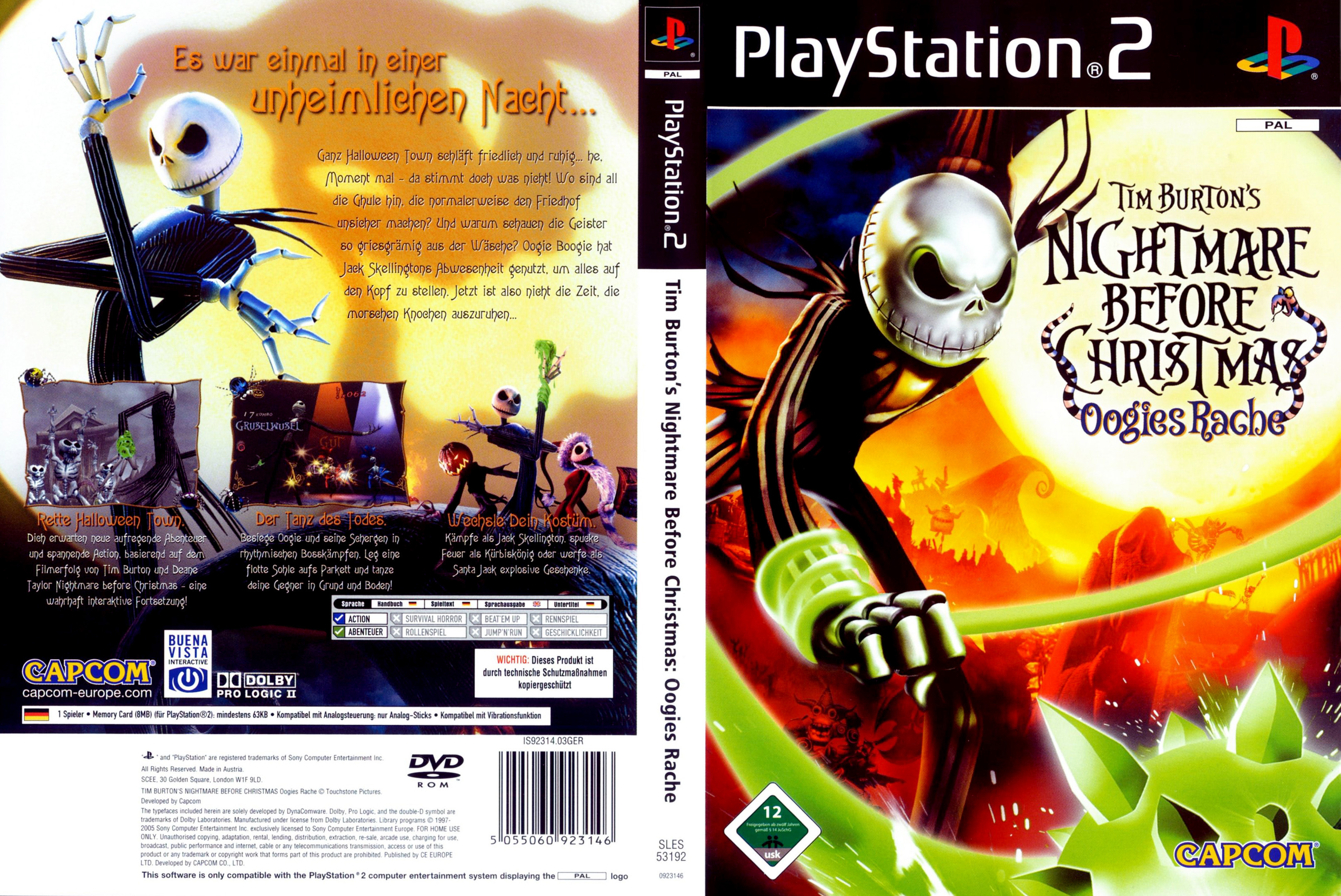 Tim Burton's The Nighmare Before Christmas - Oogie's Revenge PSX cover