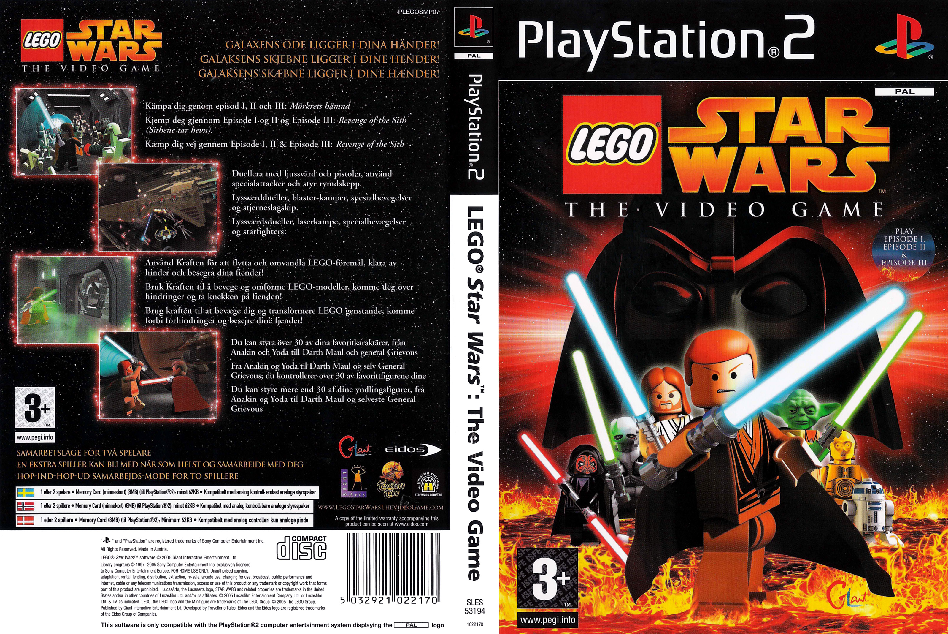Lego Star Wars - The Videogame PS2 cover