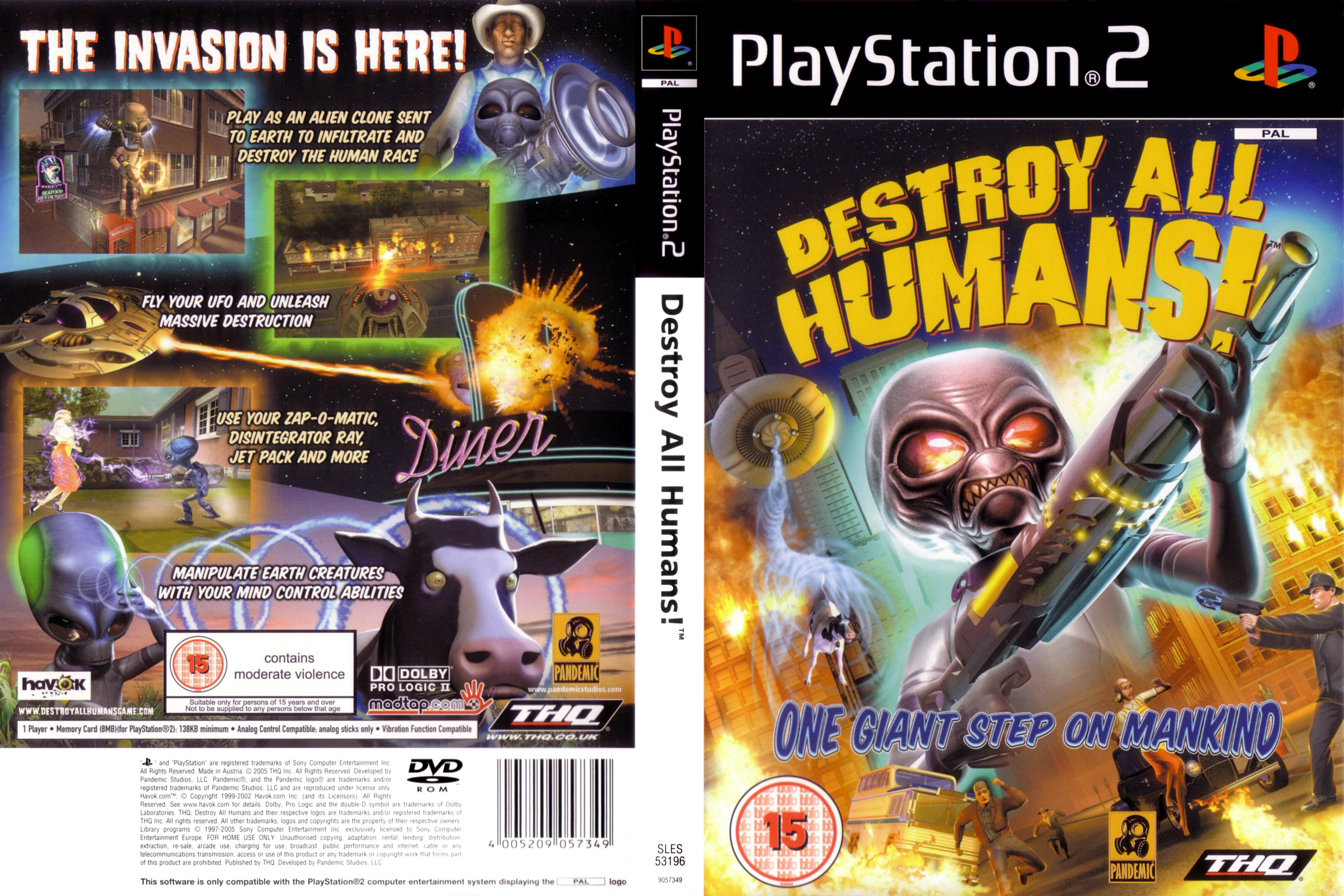 Destroy All Humans! PSX cover