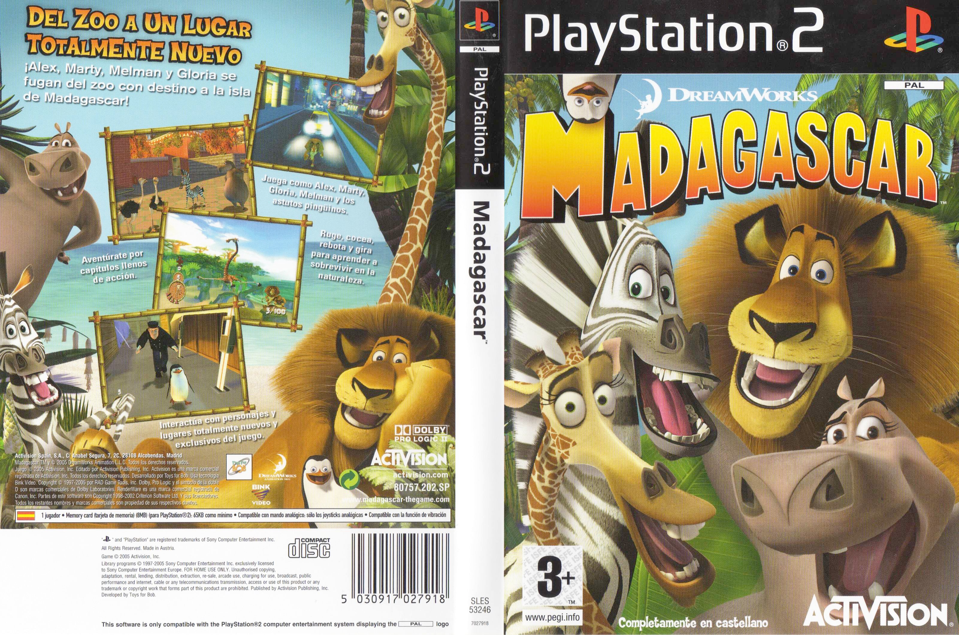 Dreamworks' Madagascar PSX cover