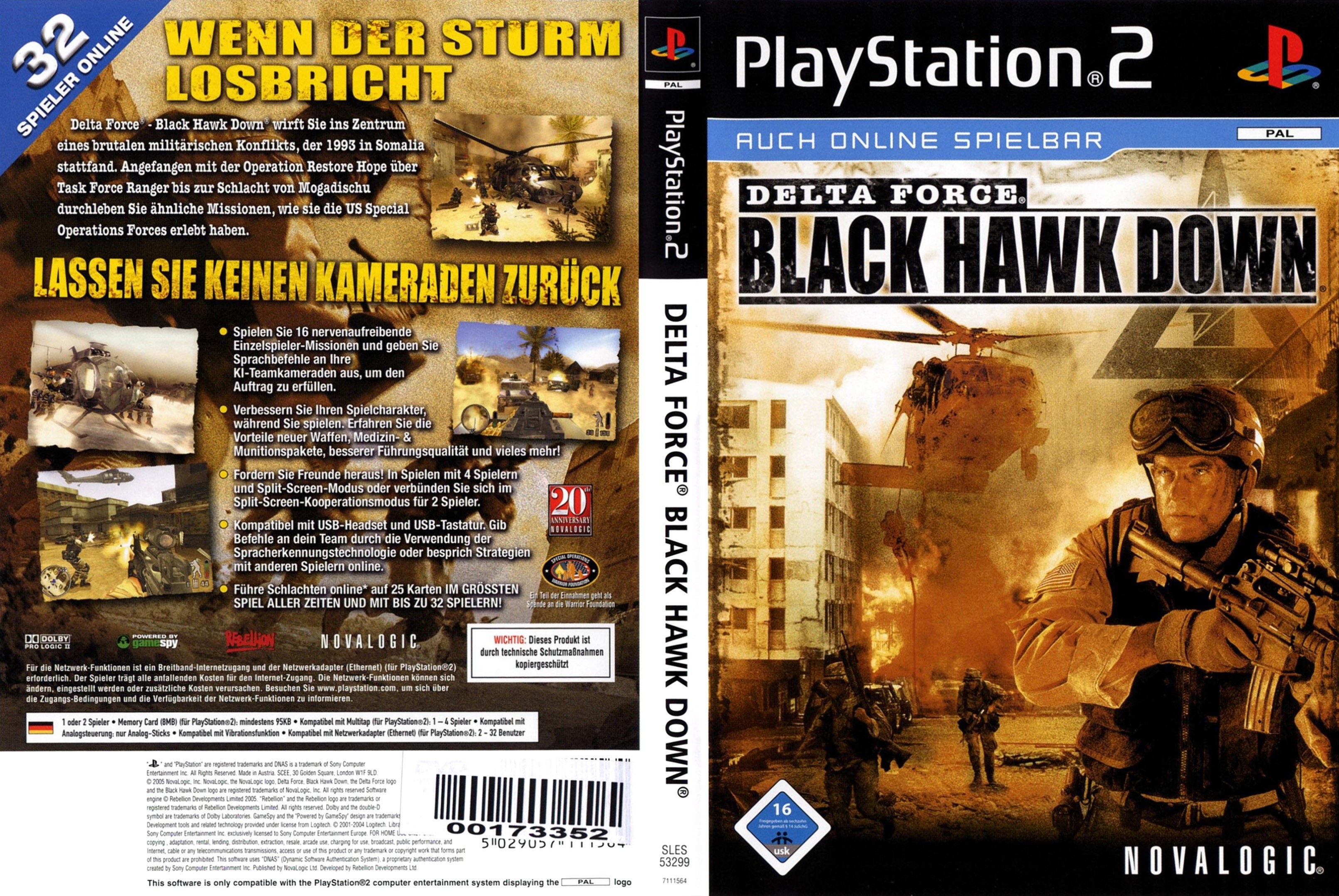 Delta Force - Black Hawk Down PSX cover