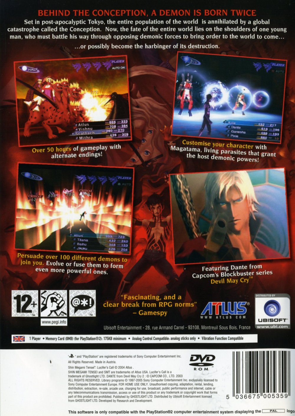 Shin Megami Tensei - Lucifer's Call PS2 cover