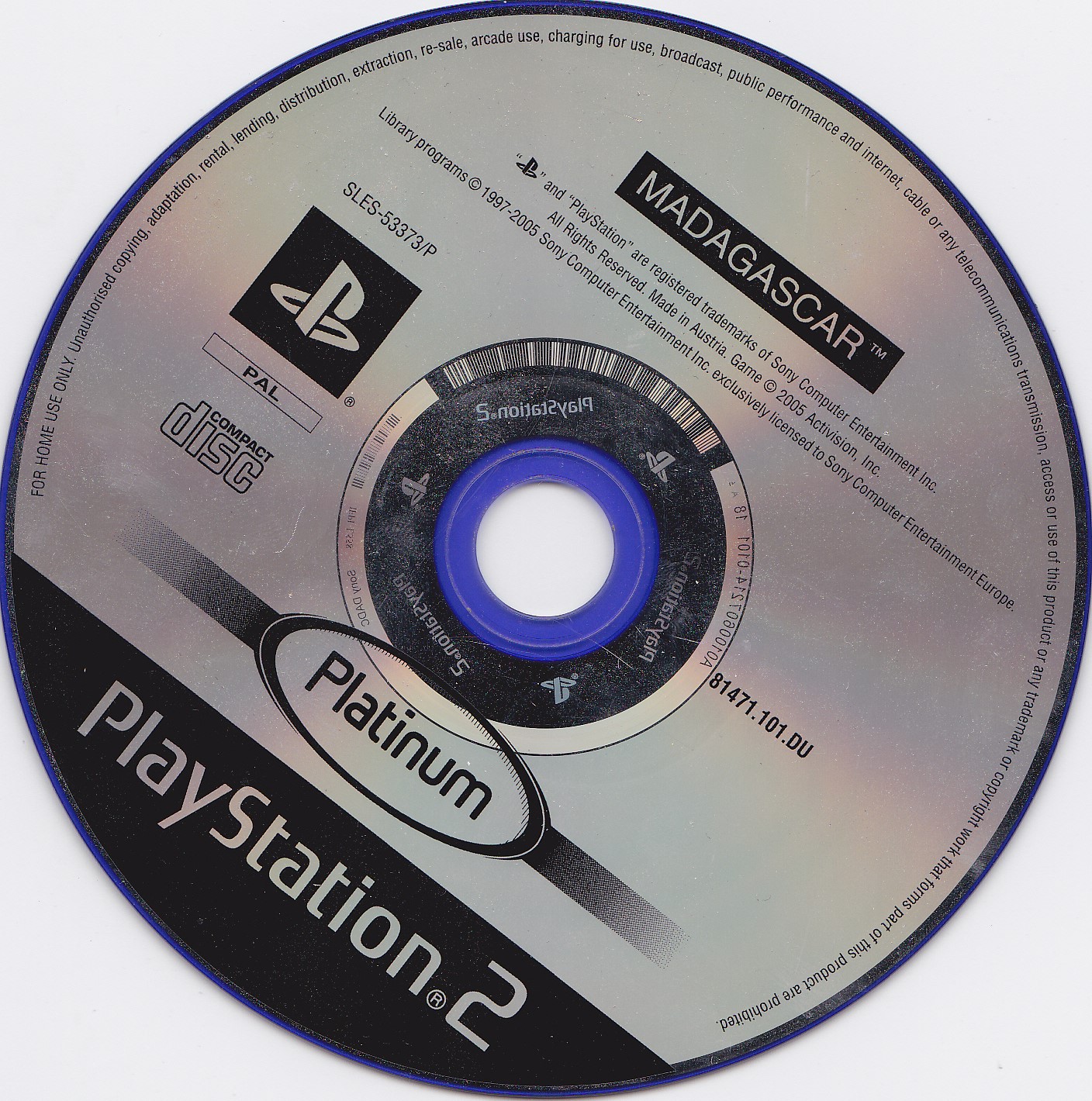 Dreamworks' Madagascar PSX cover