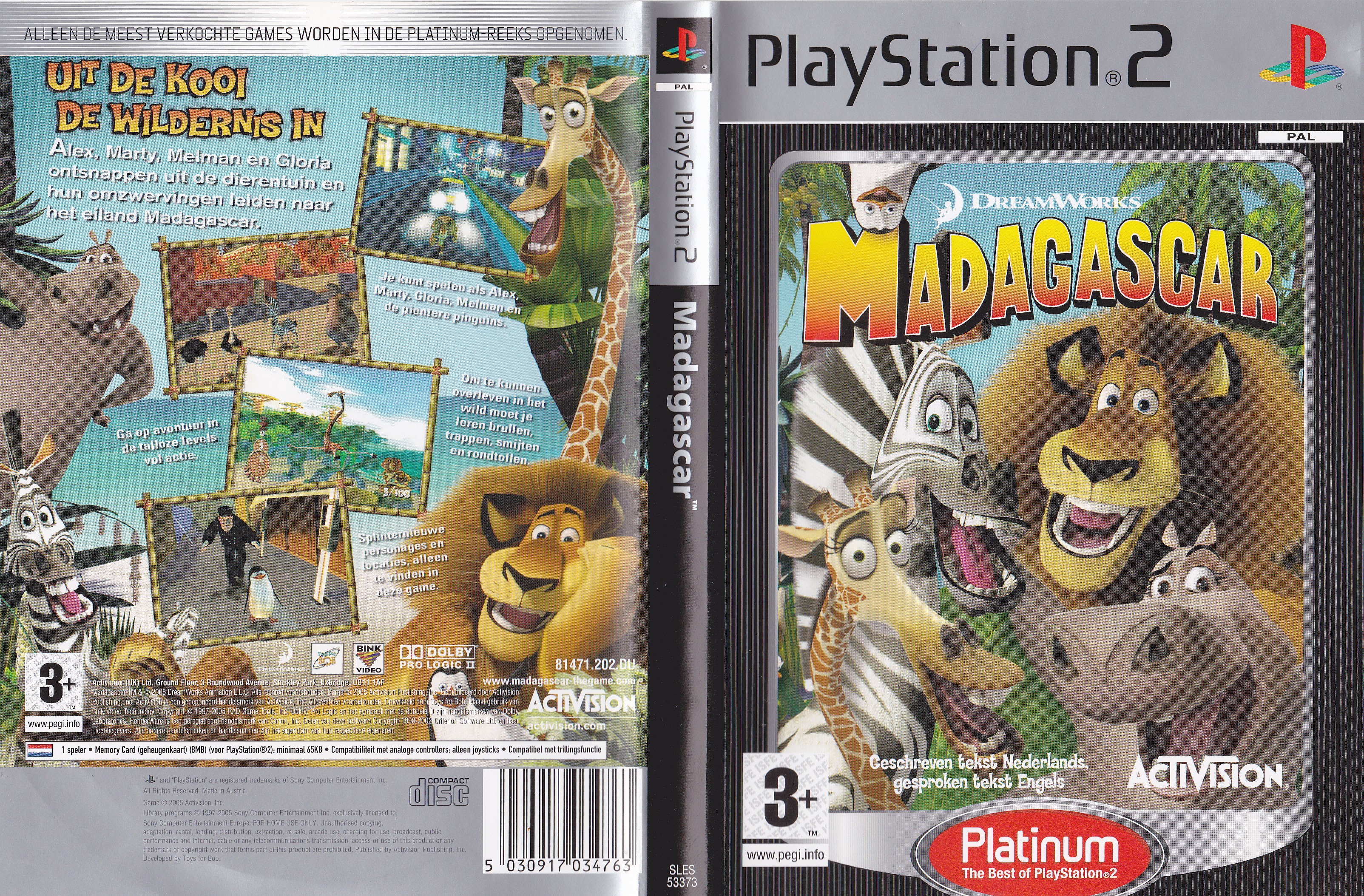 Dreamworks' Madagascar PSX cover