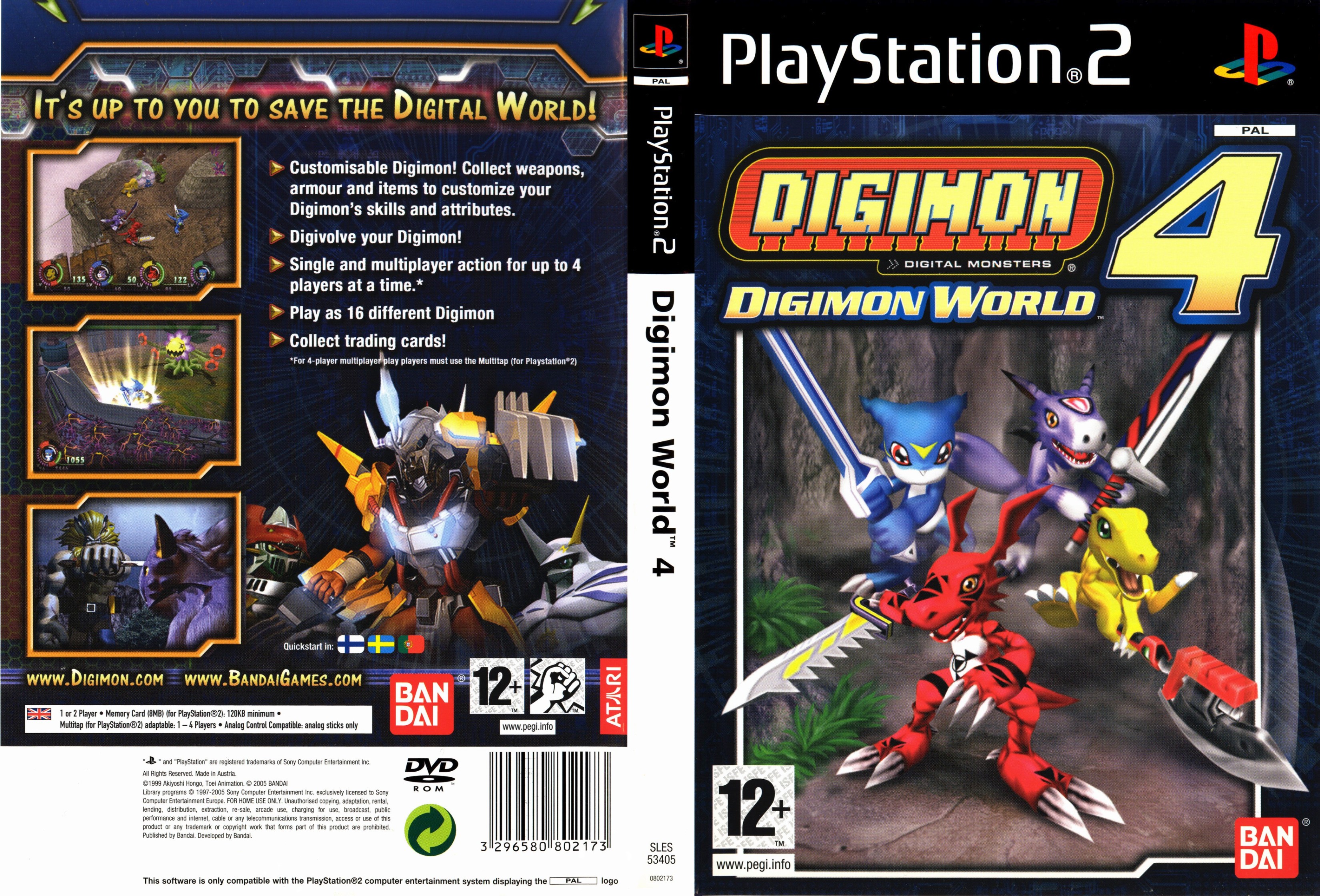 Digimon World 4 PS2 cover