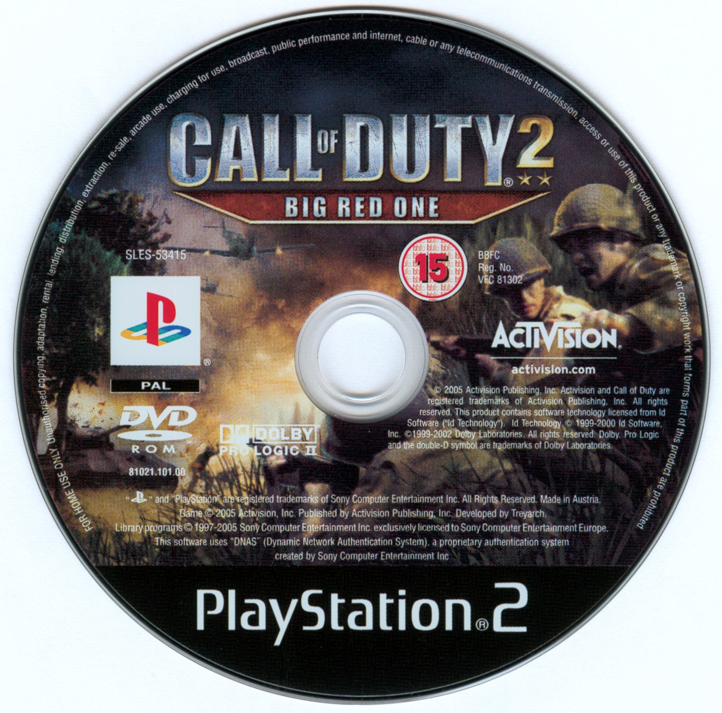 Call of Duty 2 - Big Red One PSX cover