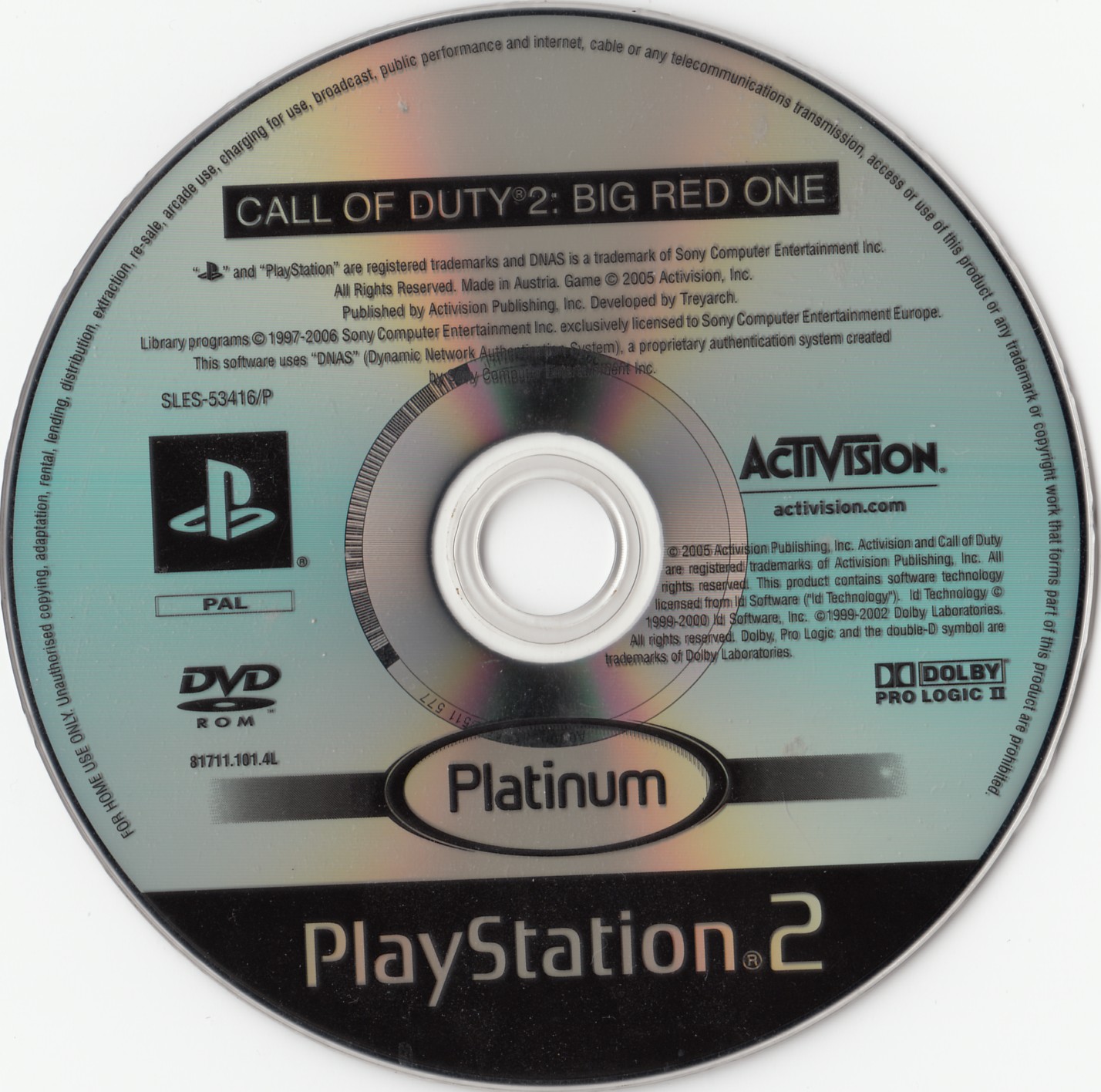 Call of Duty 2 - Big Red One PSX cover