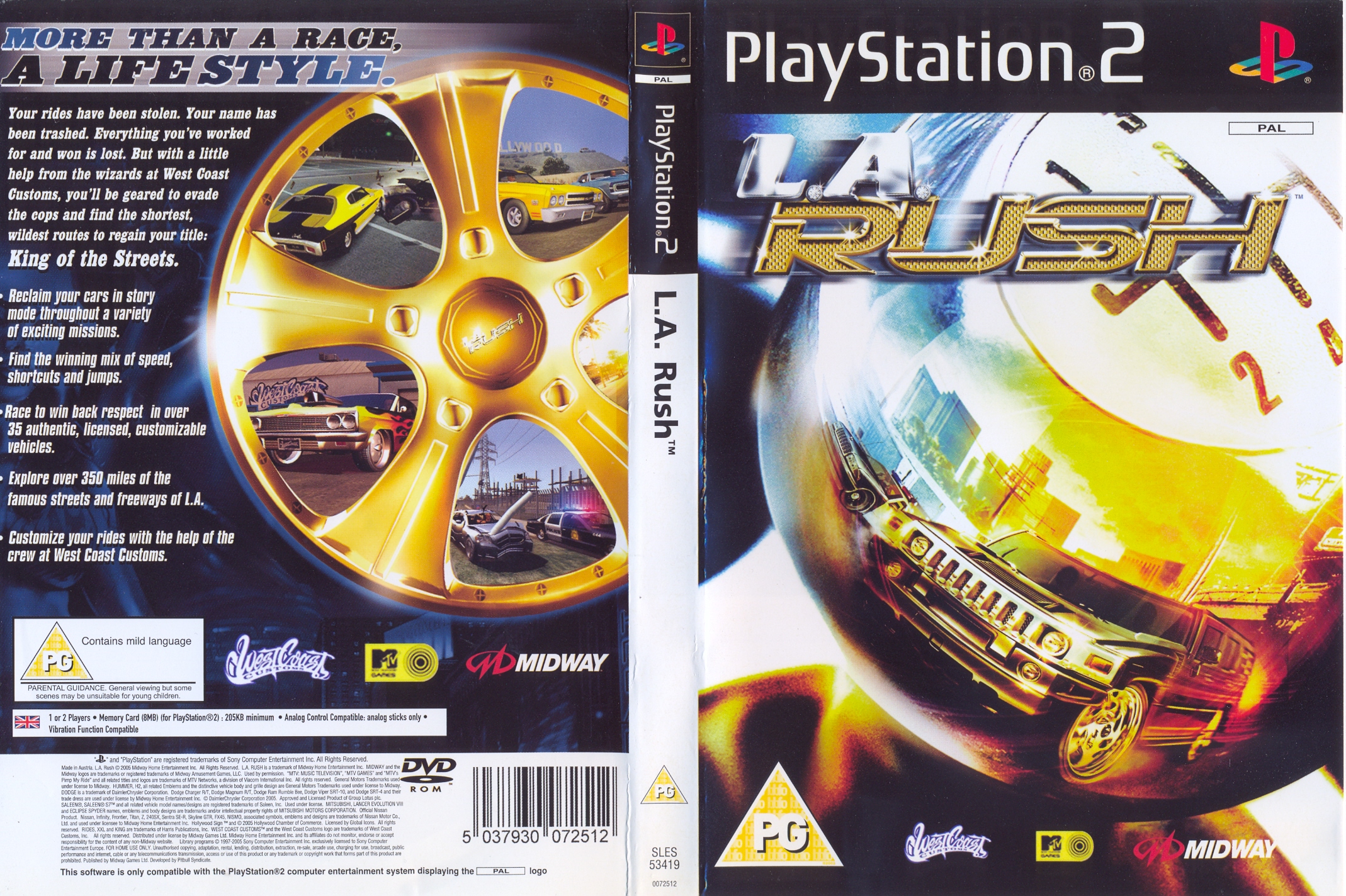 L.A. Rush PS2 cover