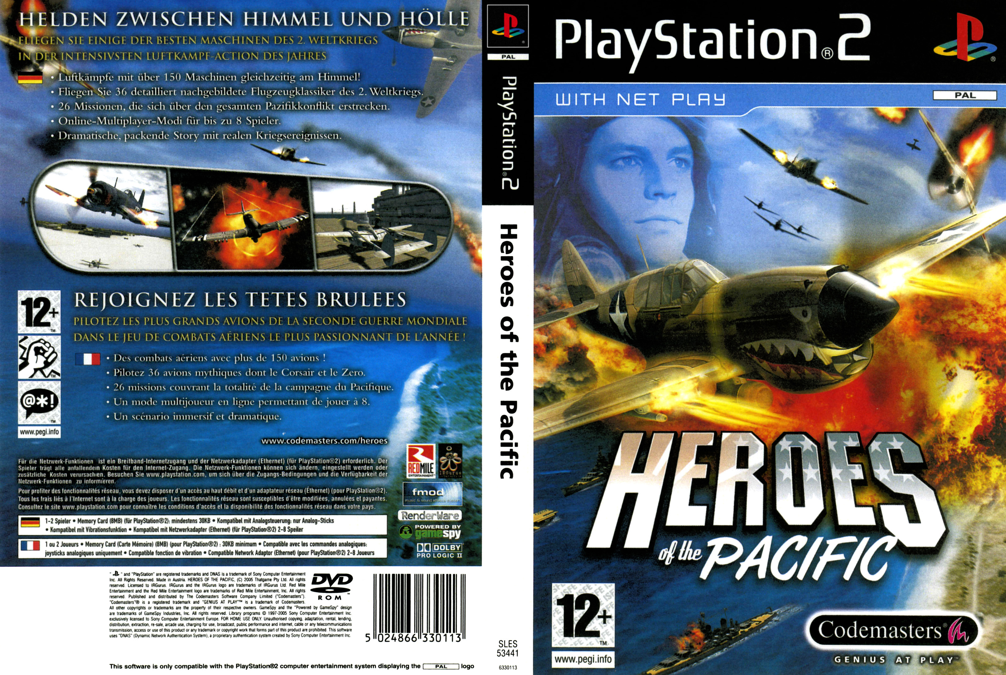 Heroes of the Pacific PS2 cover