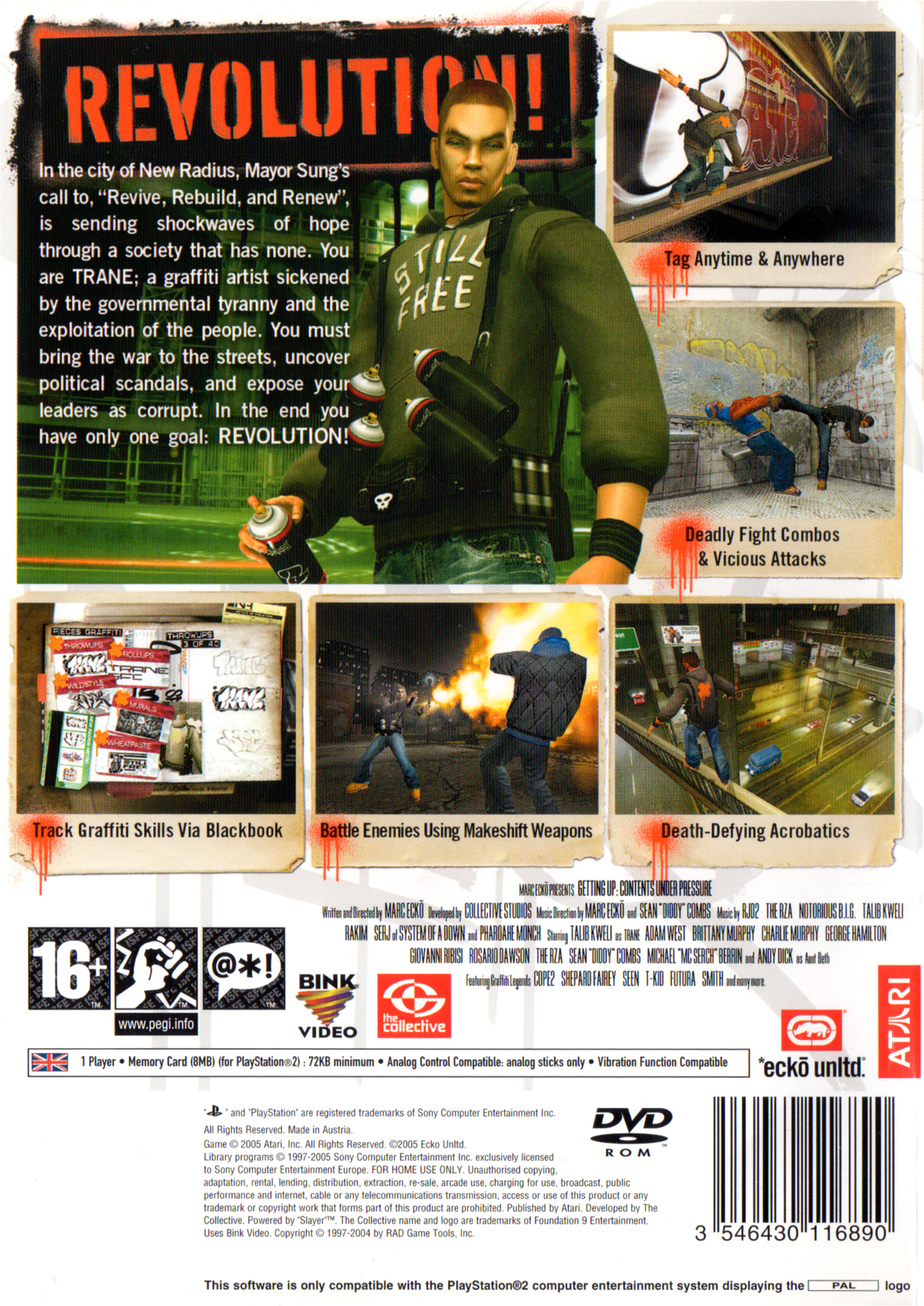 Marc Ecko's Getting Up - Content Under Pressure PS2 cover