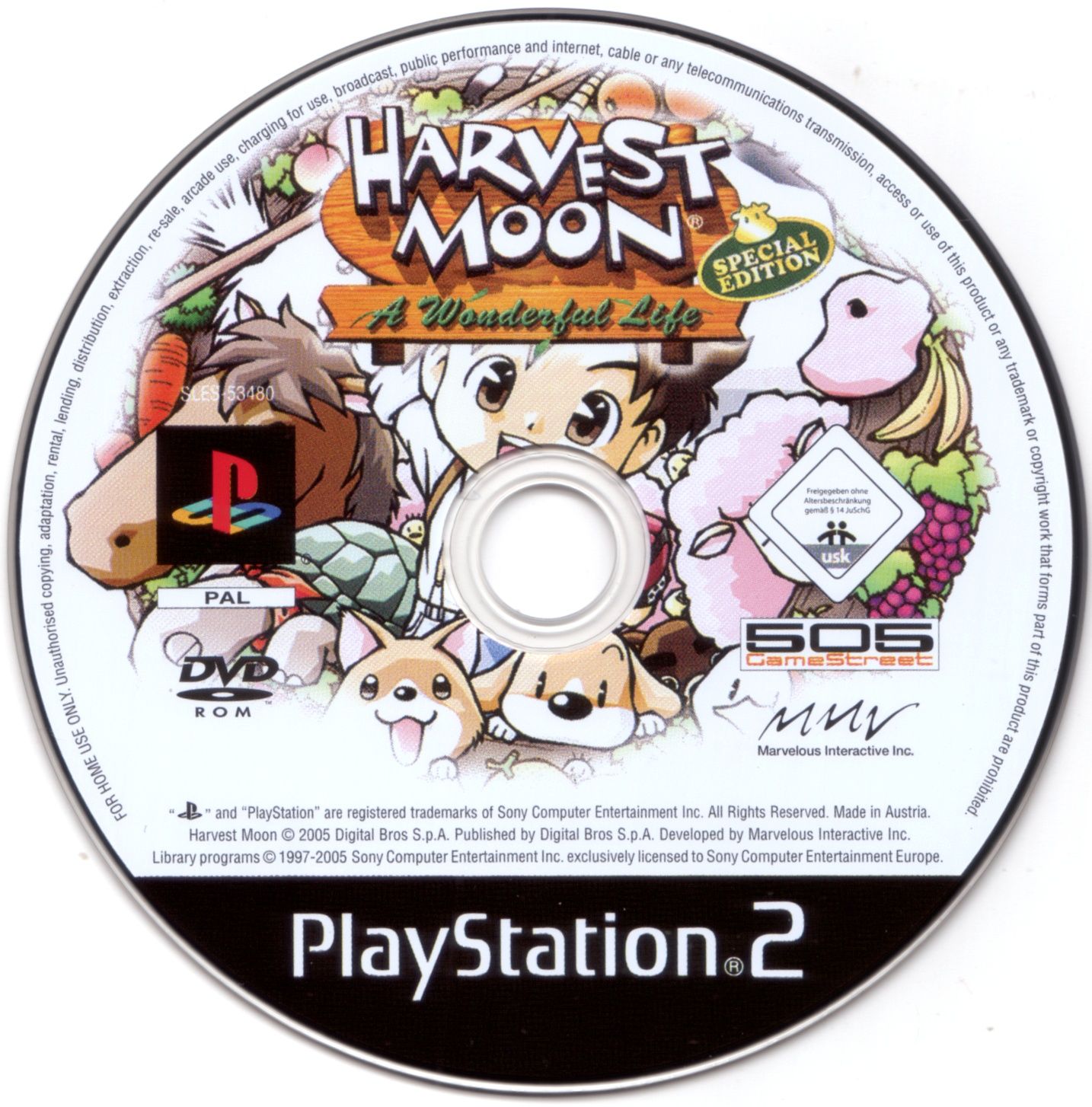 Harvest Moon - A Wonderful Life - Special Edition PS2 cover