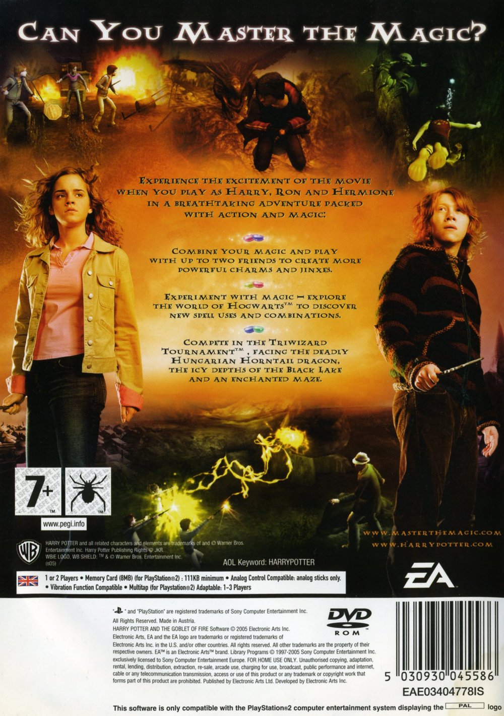 Harry Potter and the Goblet of Fire PS2 cover