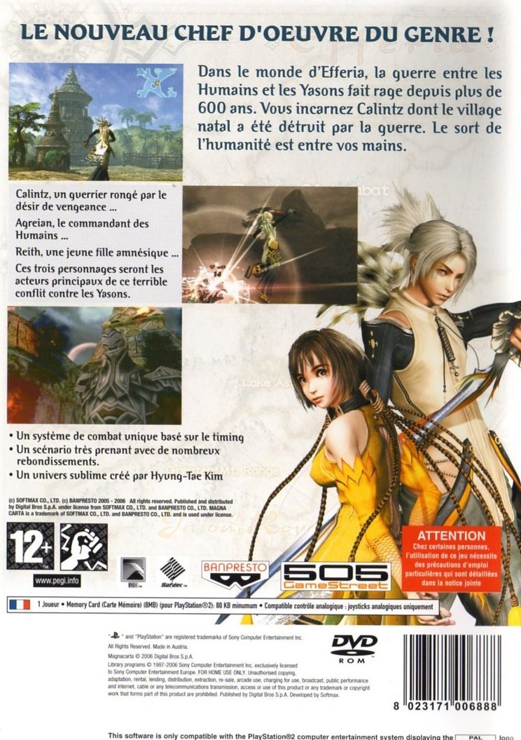 Magna Carta - Tears of Blood PS2 cover