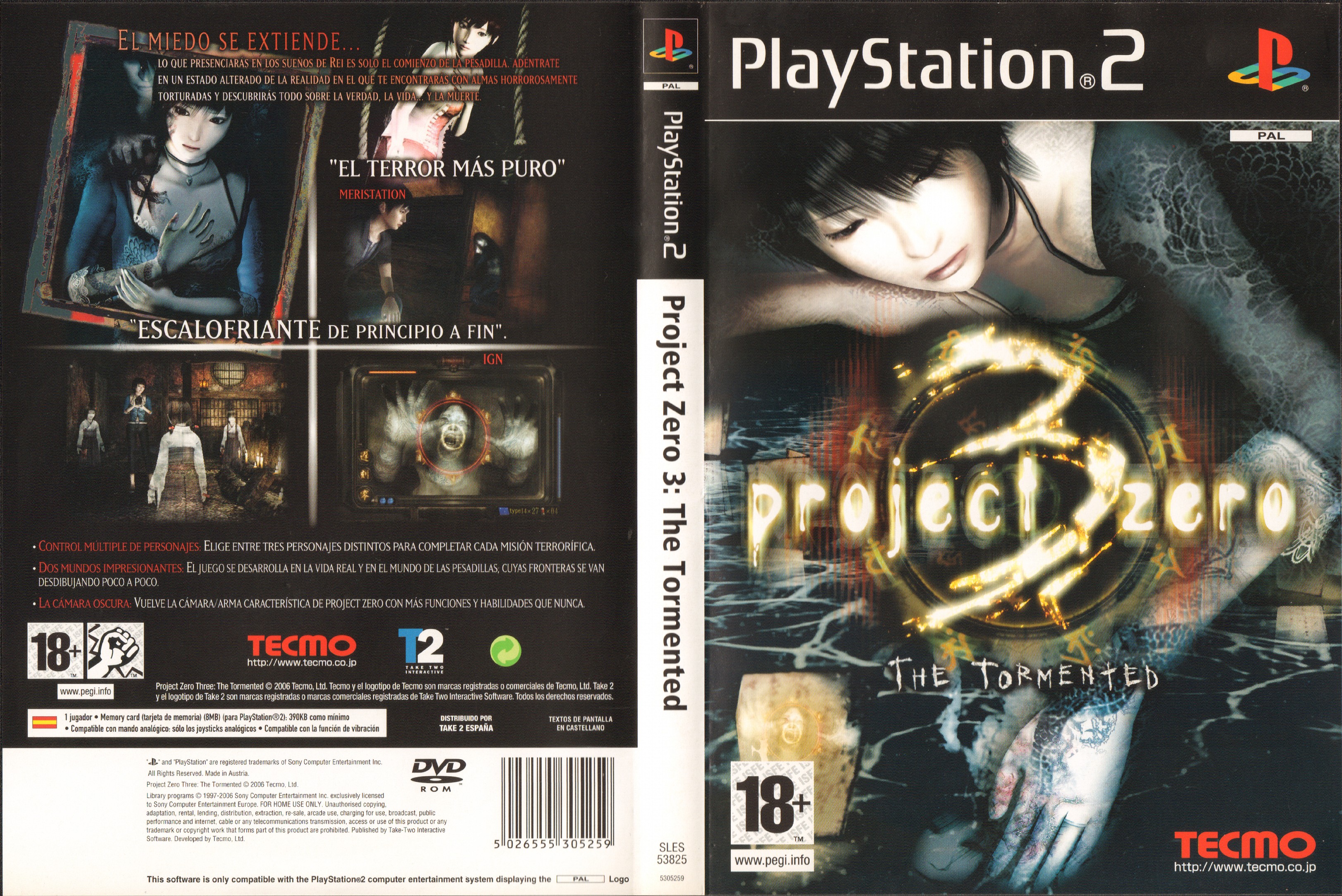 Project Zero III - The Tormented PS2 cover