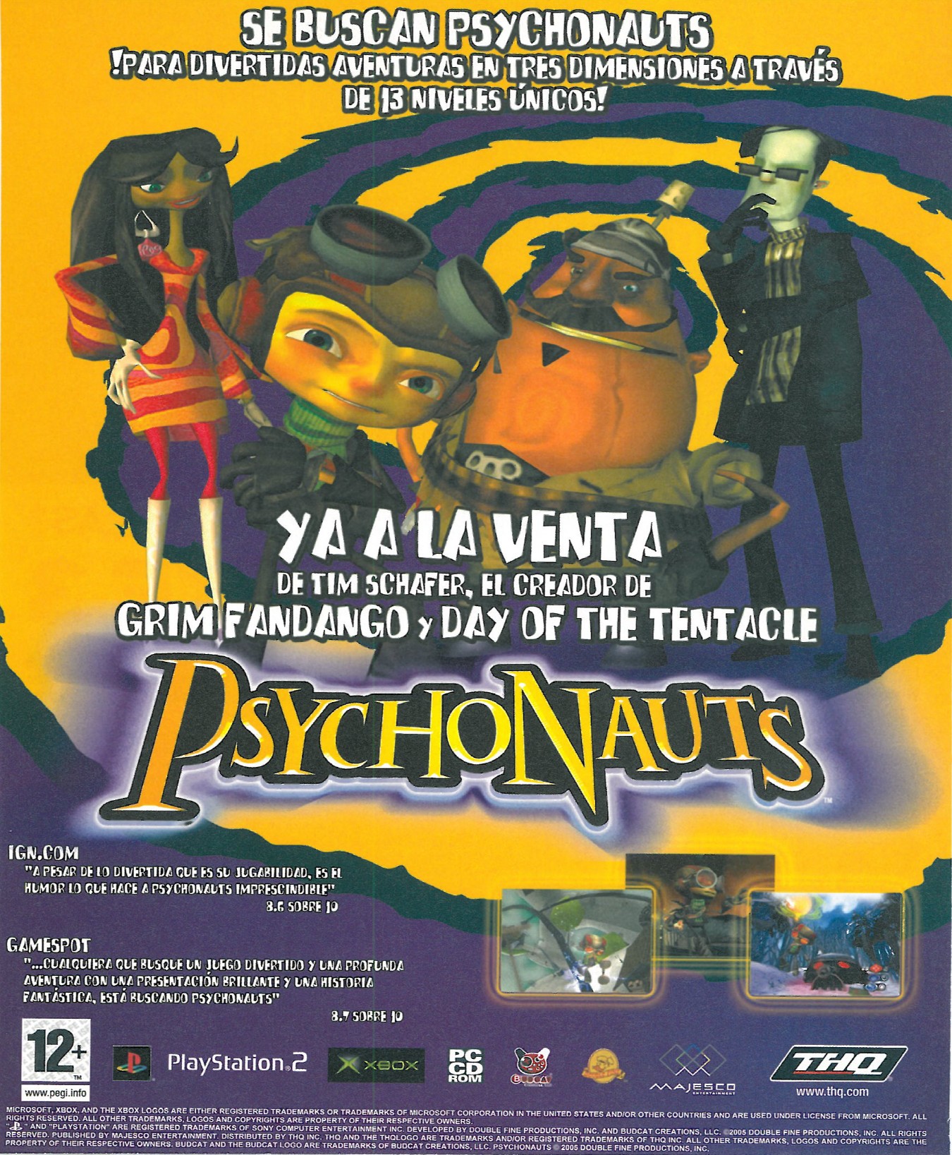 Psychonauts PS2 cover
