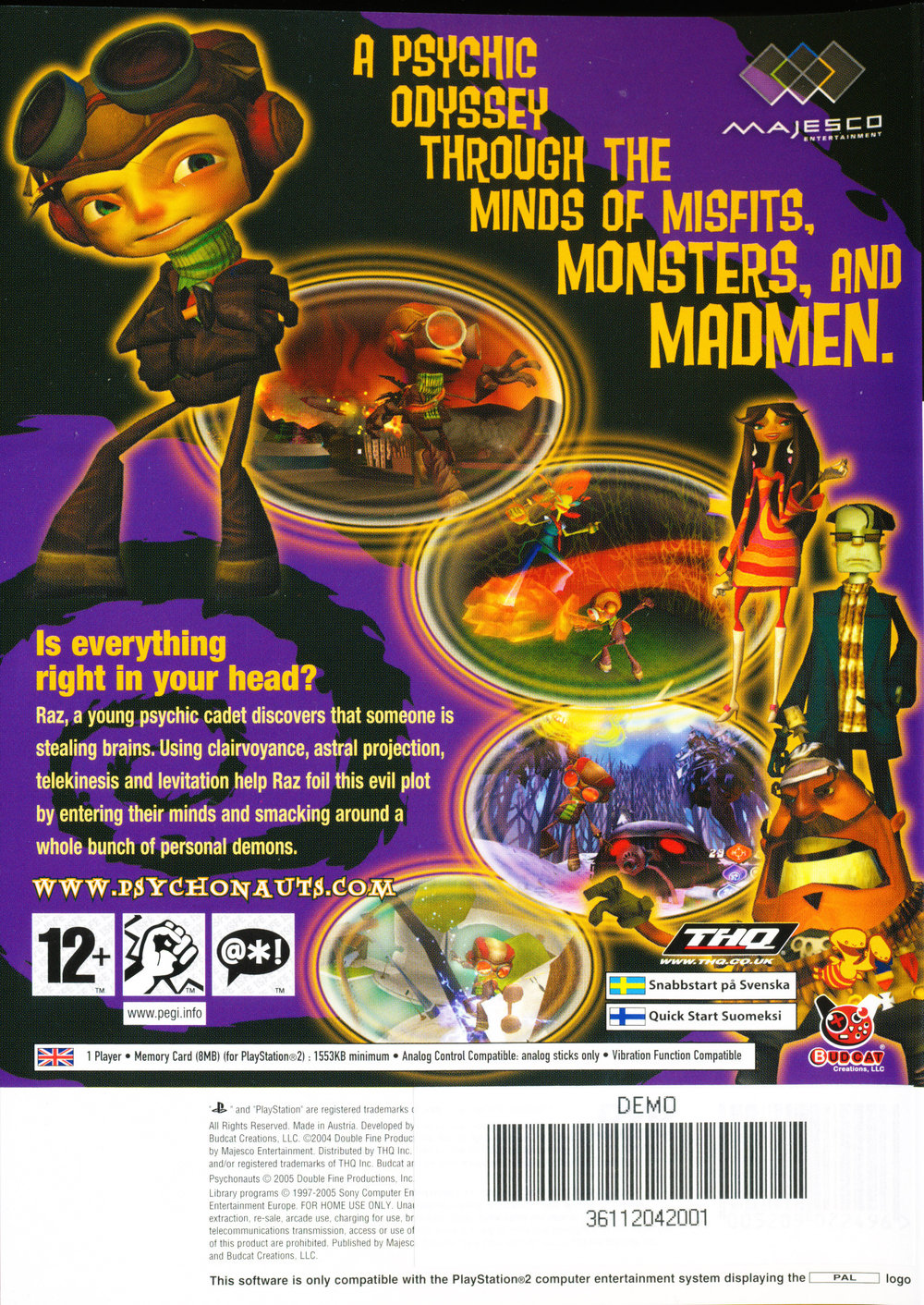 Psychonauts PS2 cover