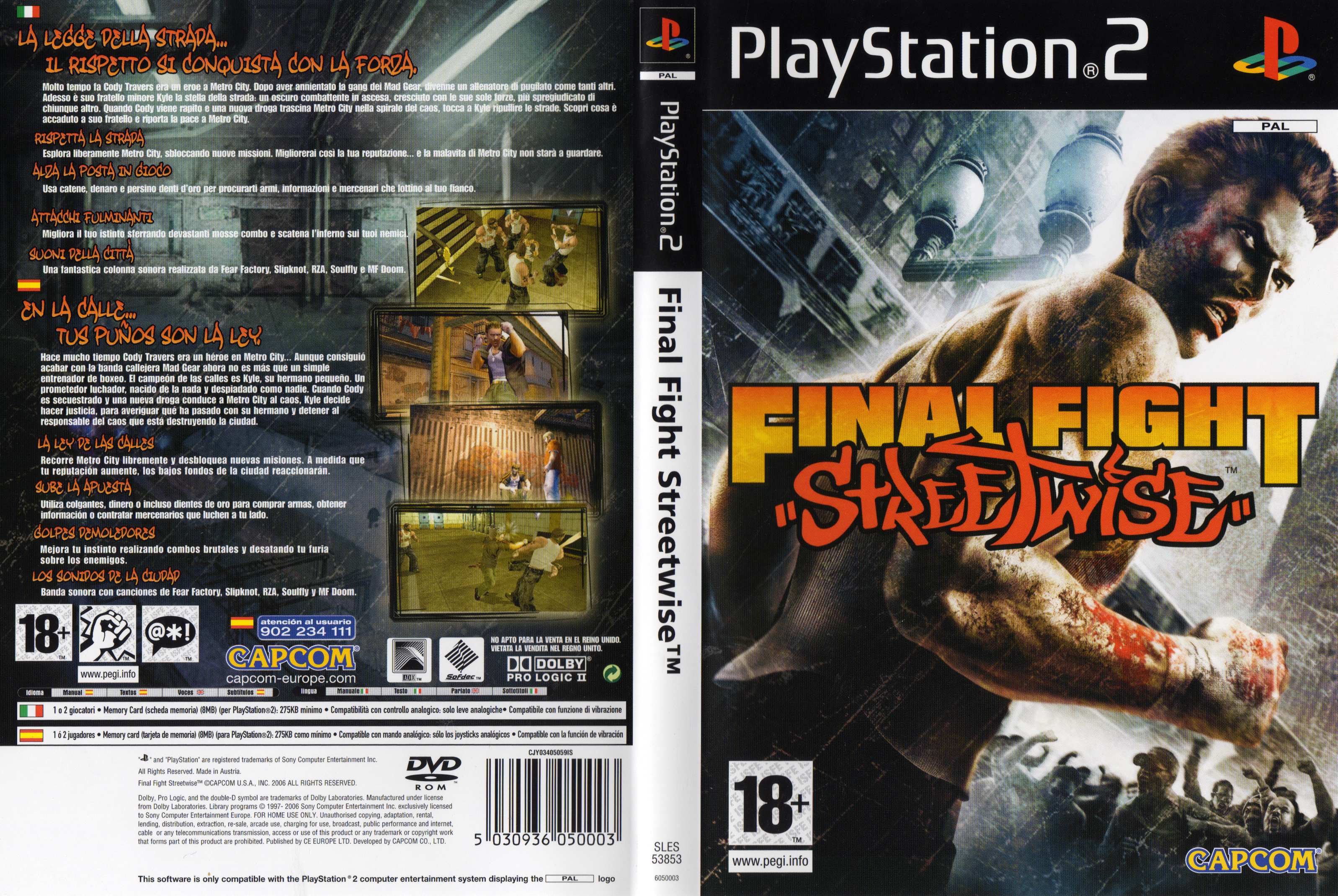 Final Fight Streetwise PSX cover