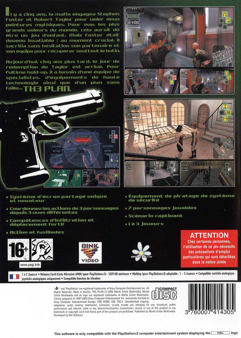 Th3 Plan PS2 cover