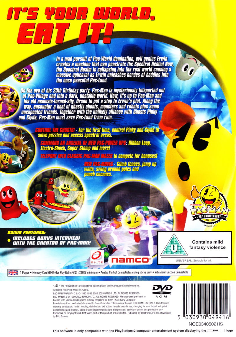 Pac-Man World 3 PS2 cover