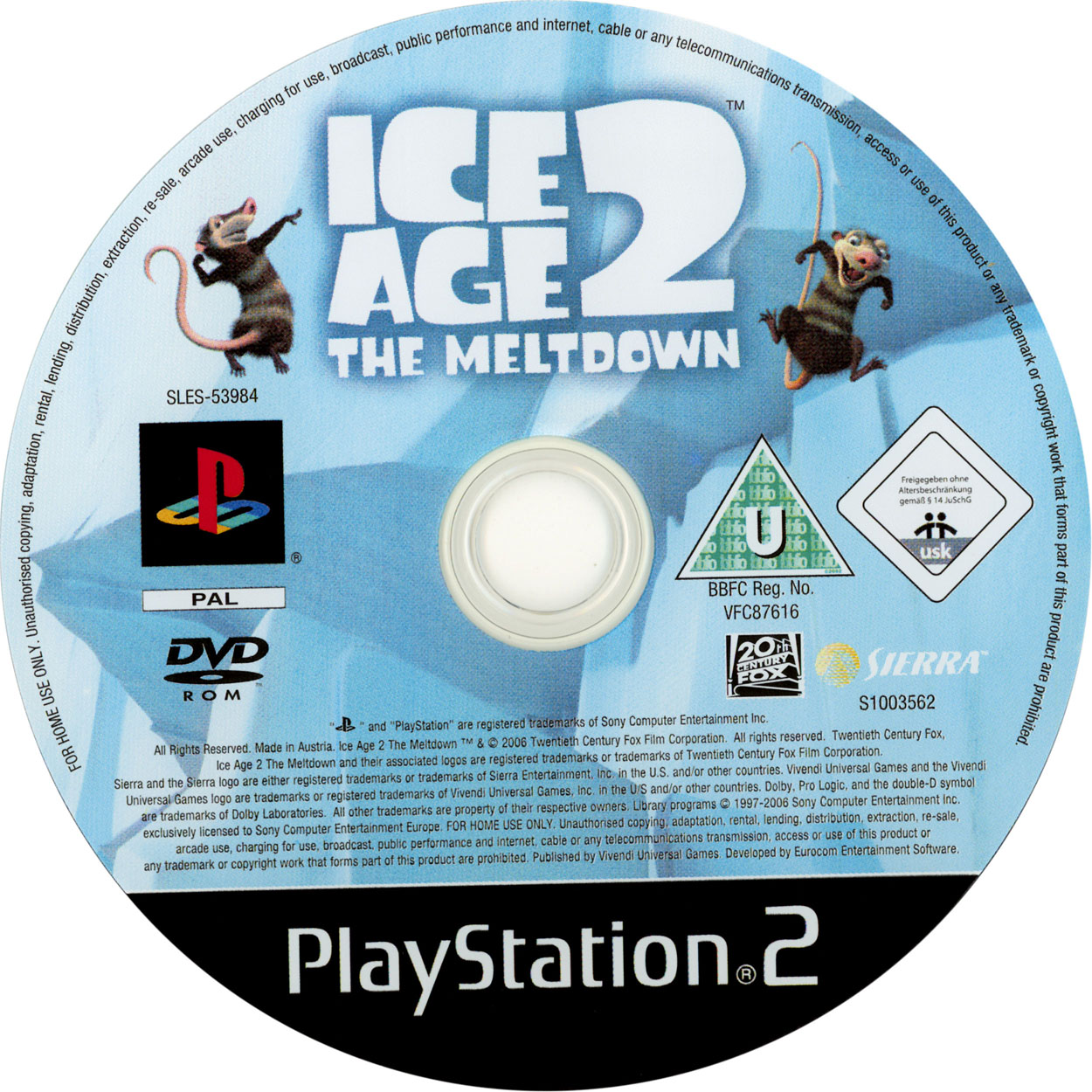 Ice Age 2 - The Meltdown PS2 cover