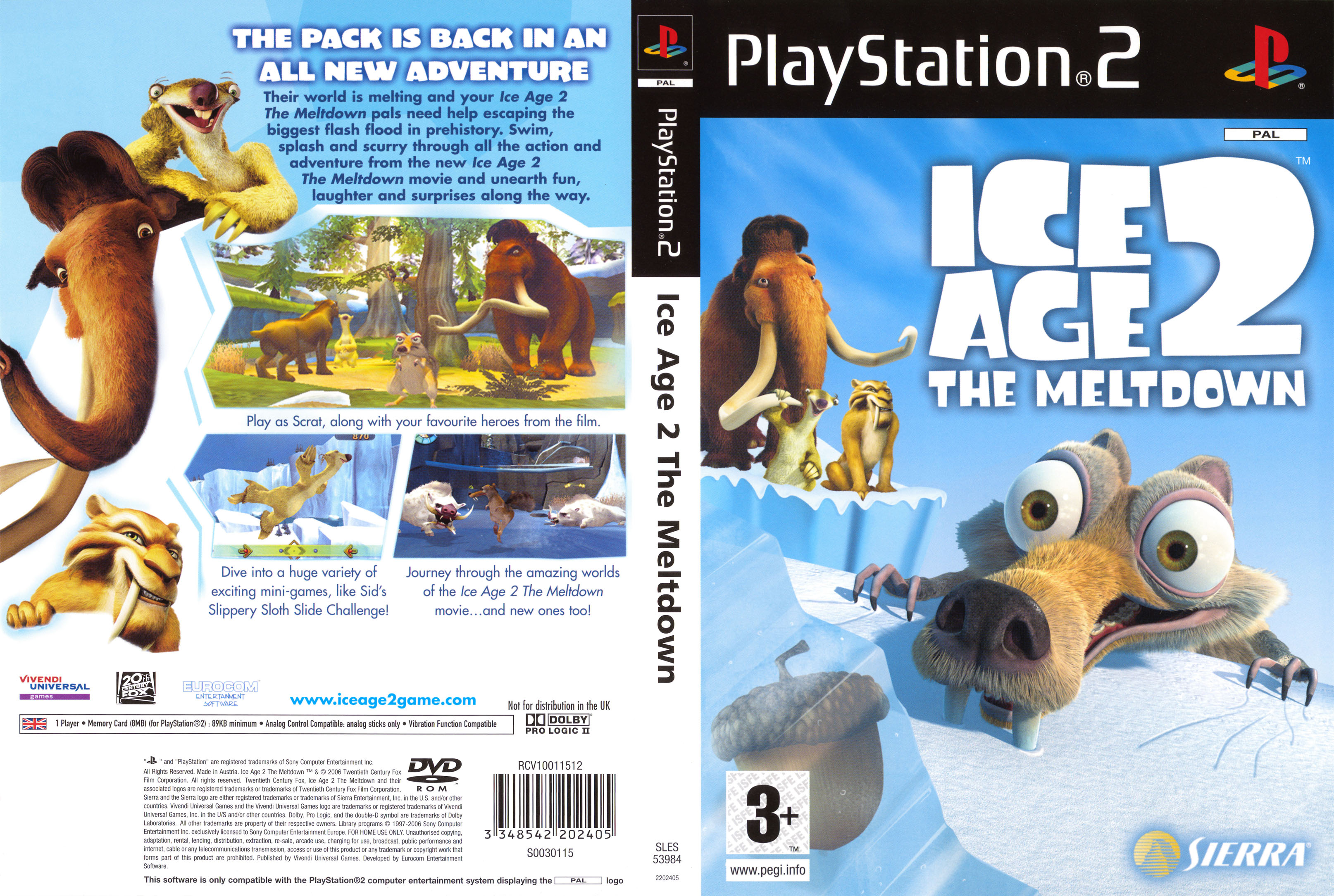 Ice Age 2 - The Meltdown PS2 cover