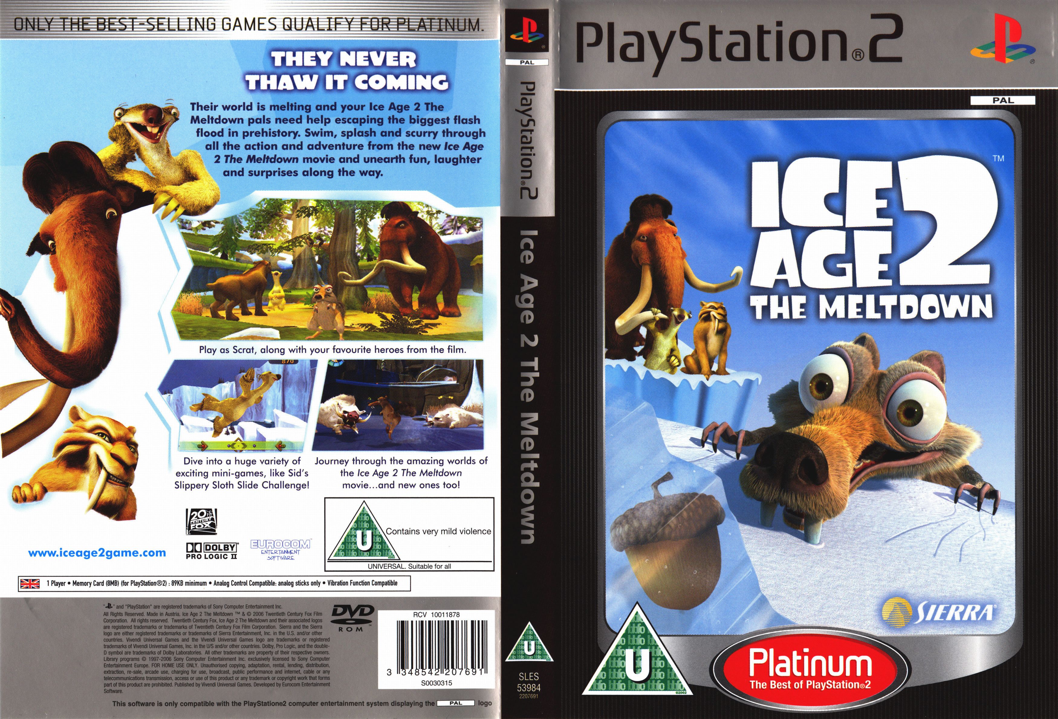 Ice Age 2 - The Meltdown PS2 cover